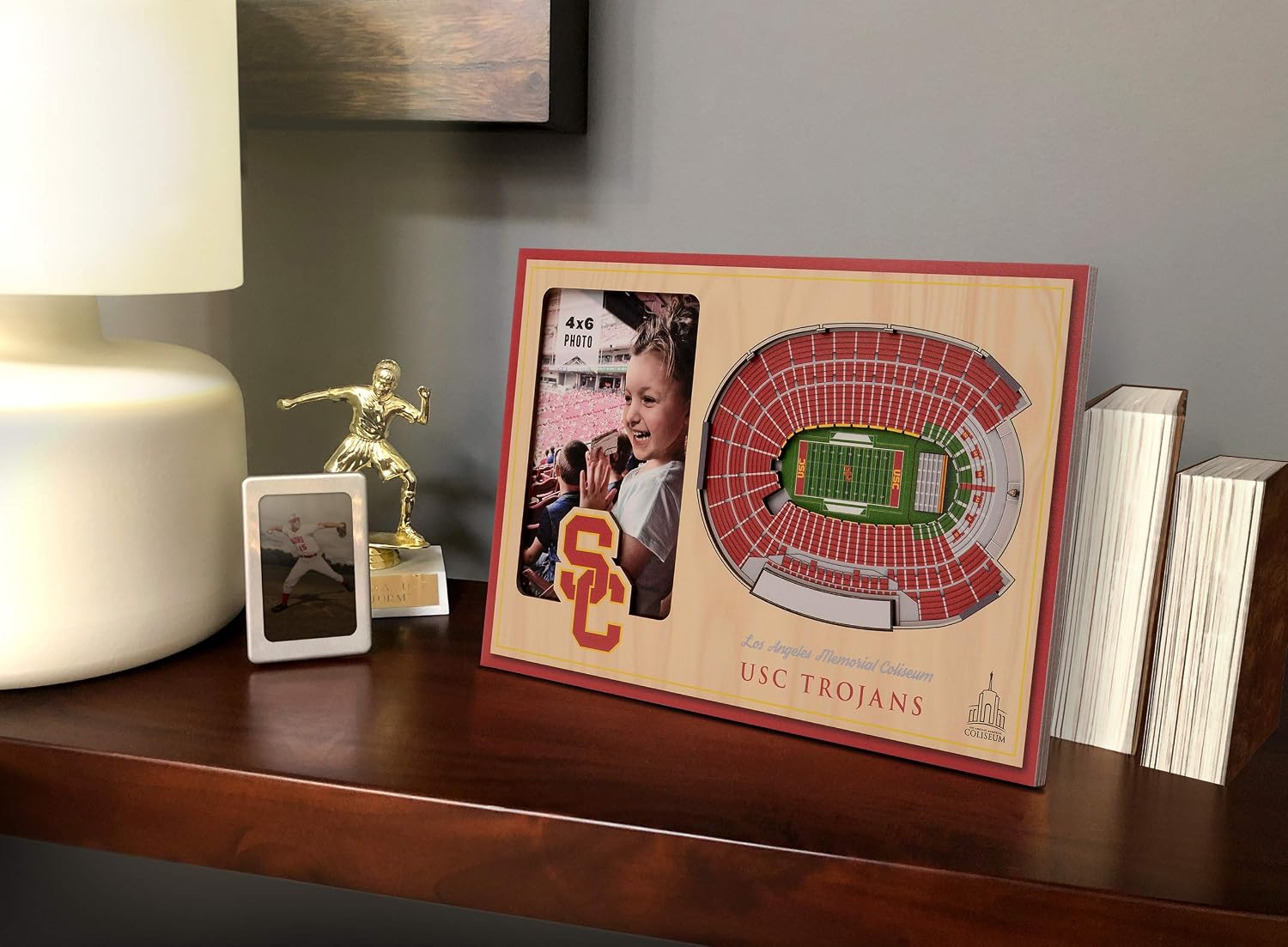 YouTheFan NCAA Officially-licensed 3D Stadium Picture Frame - perfect stadium replica - add 4” x 6” photo - made of multiple layers - ready to hang or display