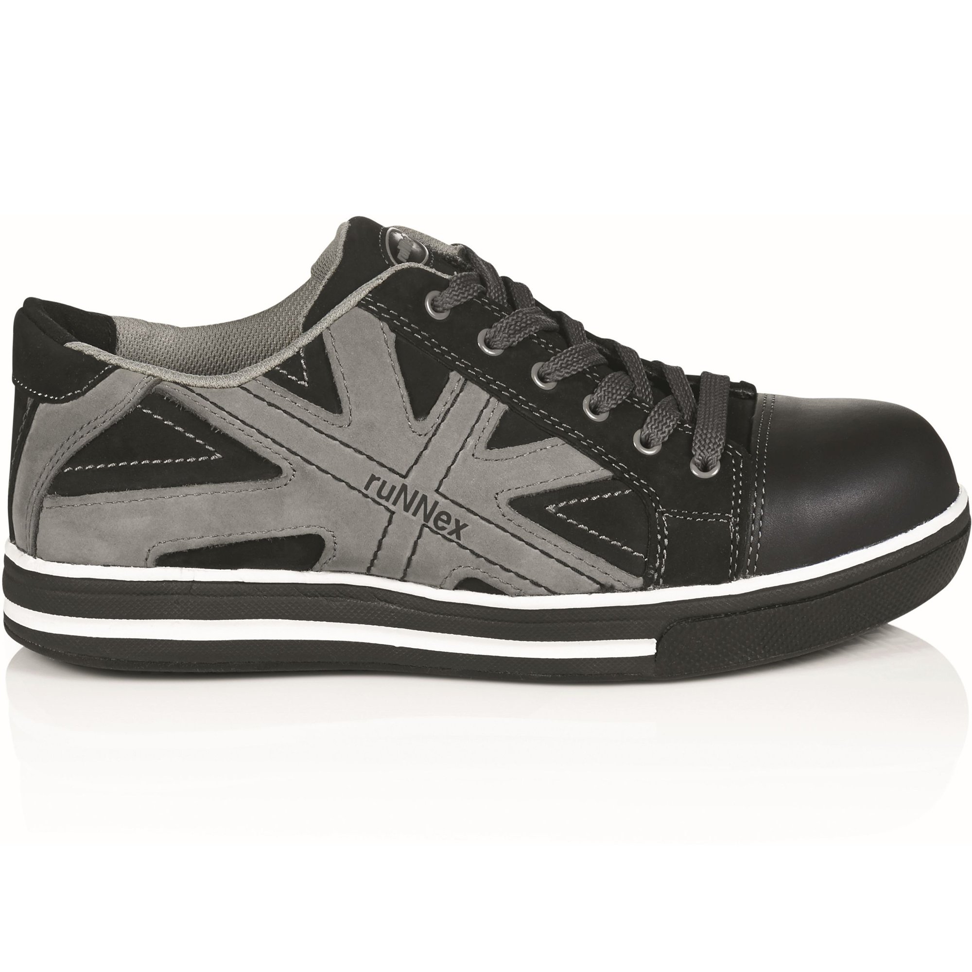 'ruNNex – Scarpe alte di sicurezza, S3 "5342 Sport Star Stivaletto in effetto sneaker, Nero, Nero, 5342