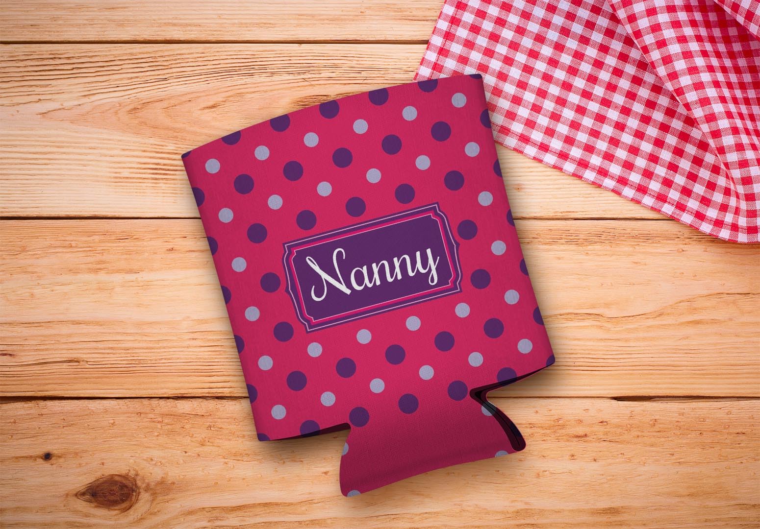 Mother's Day Gift for Nanny Cute Polka Dot 2 Pack Can Coolie Drink Coolers Coolies