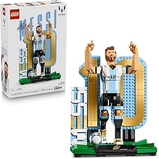 LEGO Editions Lionel Messi – Soccer Legend - Building Set for Boys & Girls, Ages 12+ - Collectible Soccer Gift with Plaque - Kids Bedroom or Shelf Decor - 43015