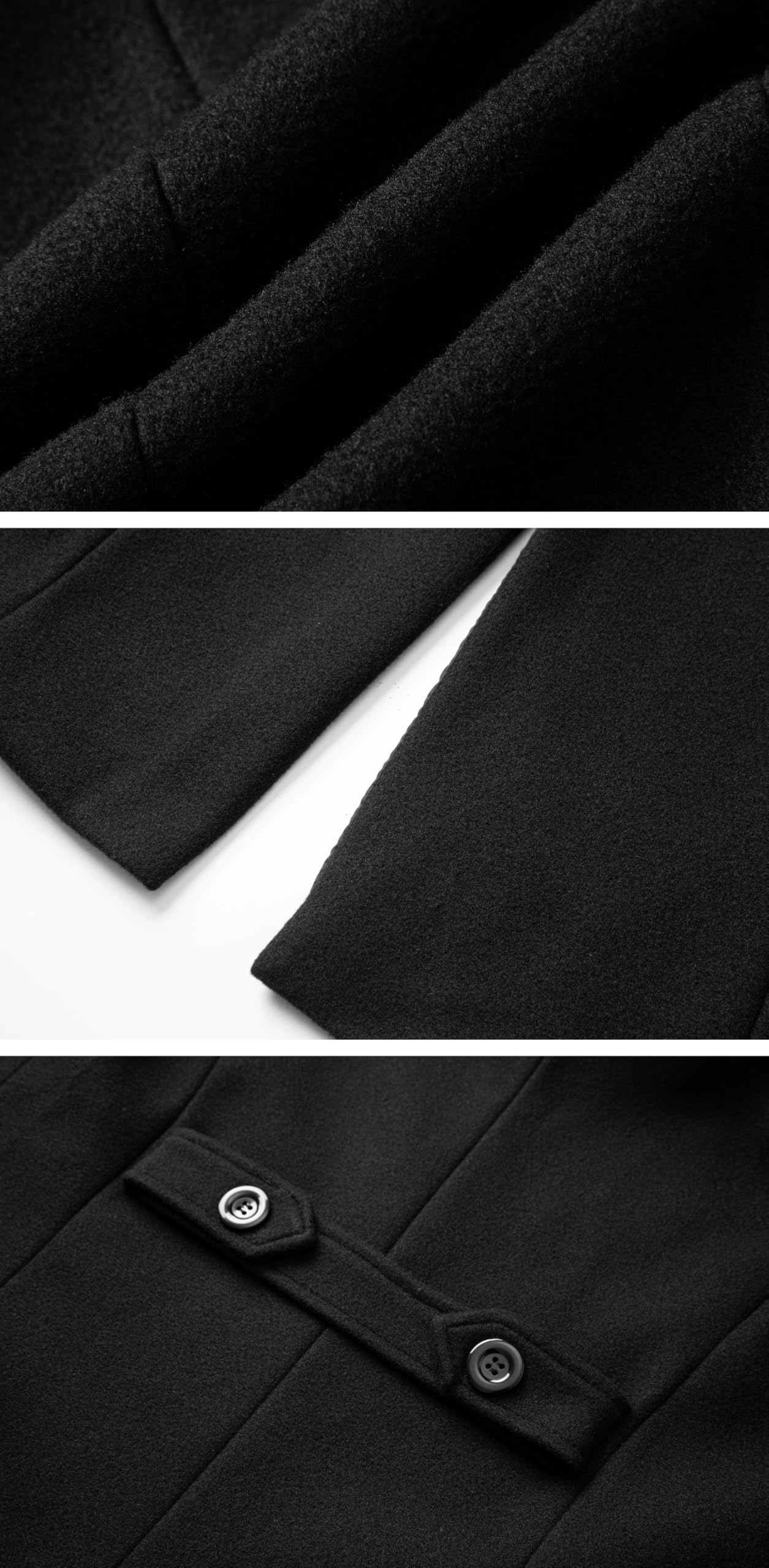 Cappotto Lungo Da Uomo Doppiopetto Casual Slim Fit In Lana Da Lavoro Invernale Spesso E Caldo con Colletto A Revers Soprabito con Tasche