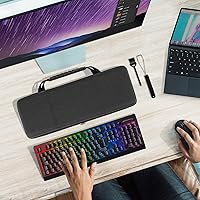 Vista 6 de Geekria Full Size Keyboard Case, Hard Shell Travel Carrying Bag for 108 Key Computer Mechanical Keyboard Compatible with Razer BlackWidow V3