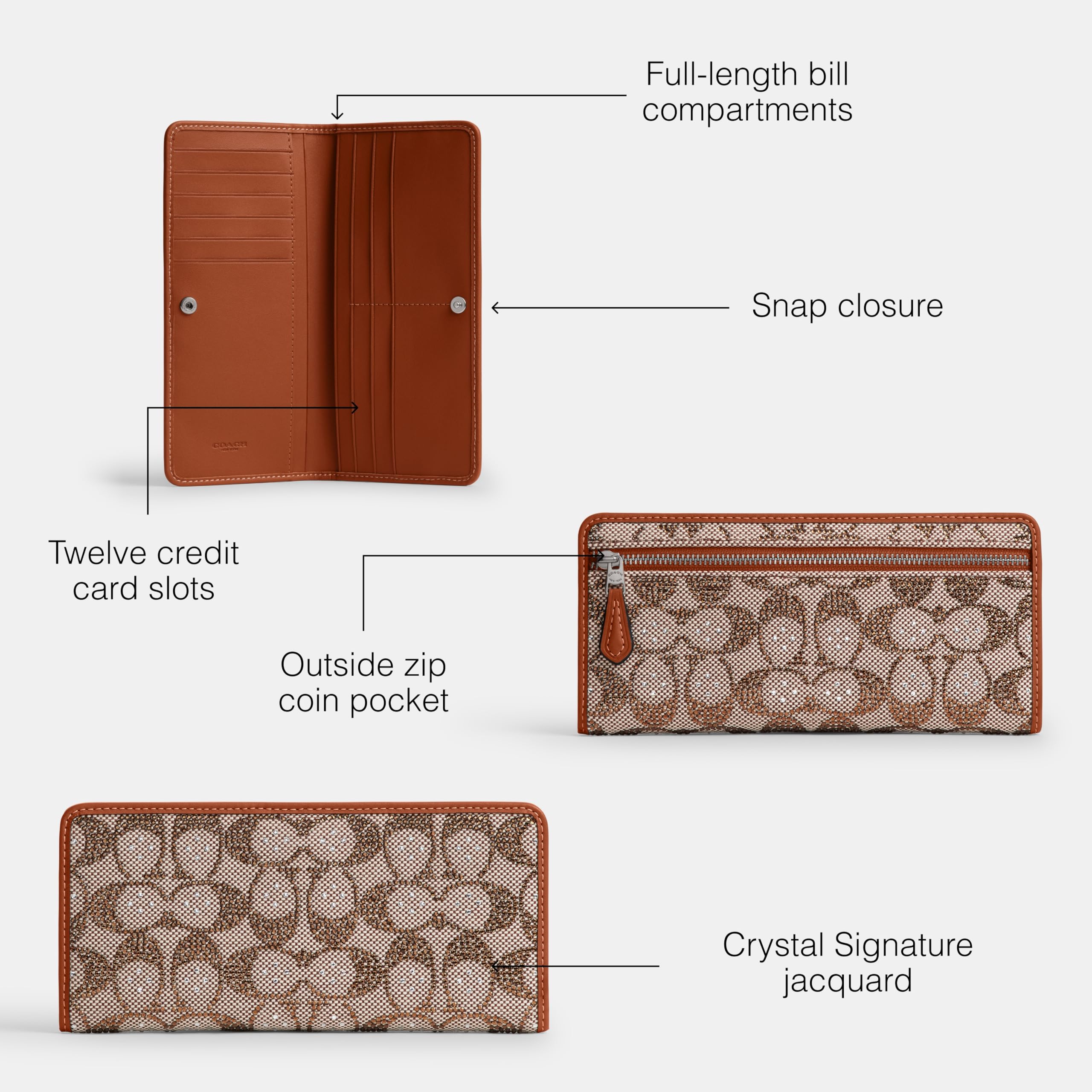 COACH Crystal Signature Jacquard Essential Slim Wallet product thumbnail 4