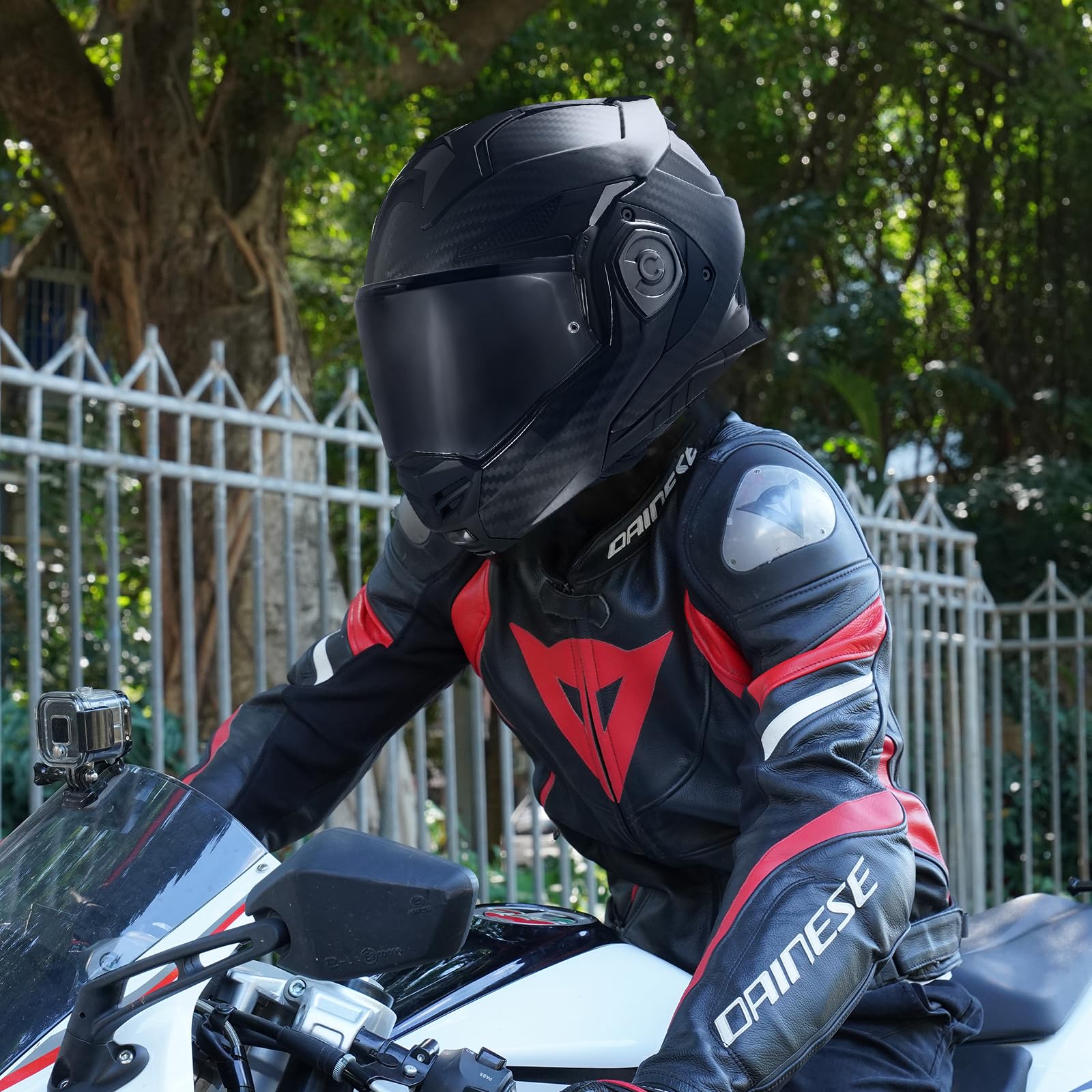 VCOROS Visera Casco Moto para FF901/Advant X,Visiera per Casco modular da Moto,Visera de Lente para Casco Protección contra Viento,Accesorios de Protección Facial (Negro)
