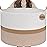 INDRESSME 115L Extra Large Cotton Rope Basket, Woven Baby laundry Blanket Basket for Home Decor Living Room Nursery, Toy Storage Baskets for Kids Boys Girls, White & Camel Mix