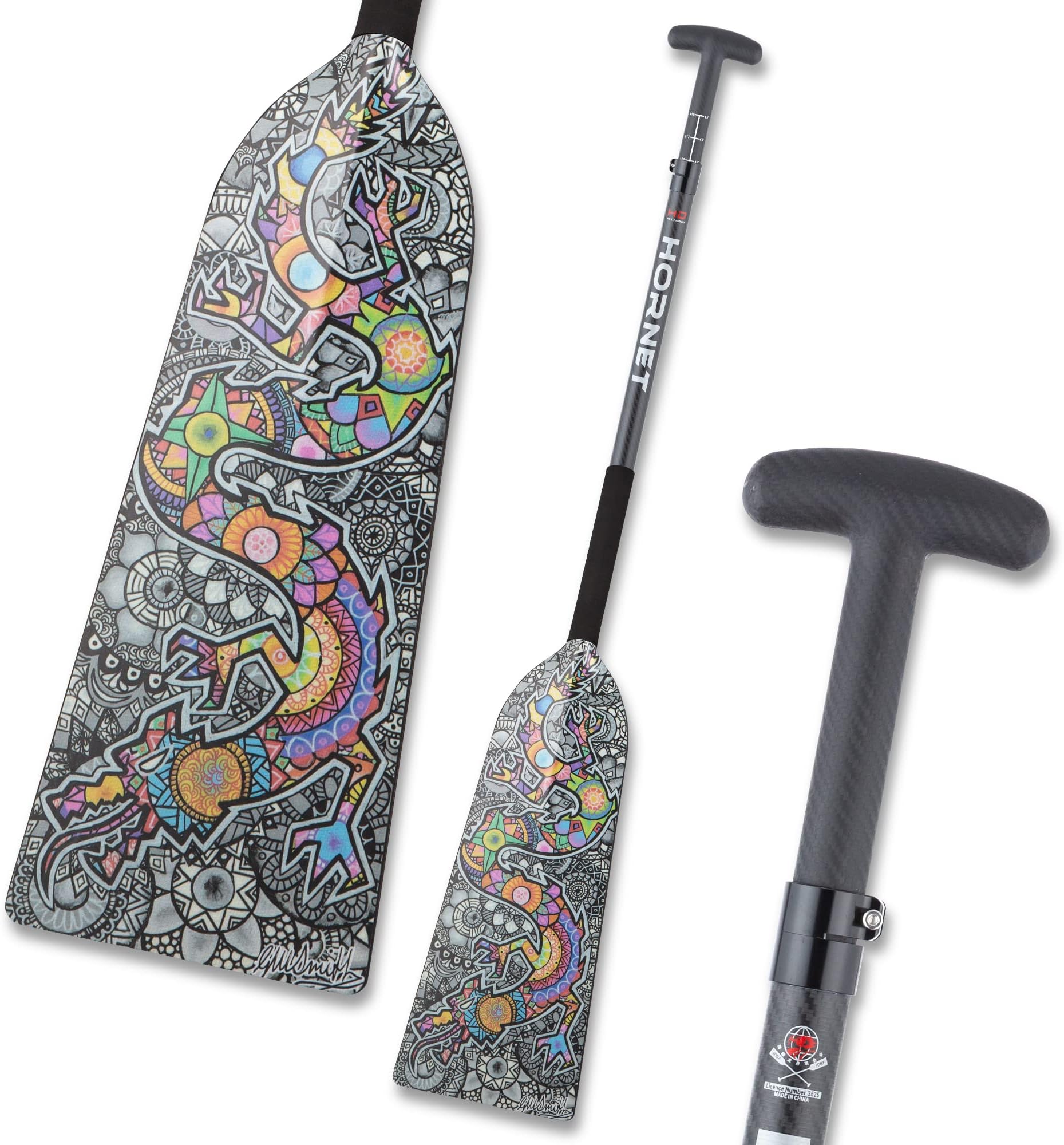Dragon Boat Paddle - Dragon Artist - Adjustable Carbon Fiber Dragon Boat Paddle - IDBF Approved - Dragon Boat Accessories - Dragonboat Paddles