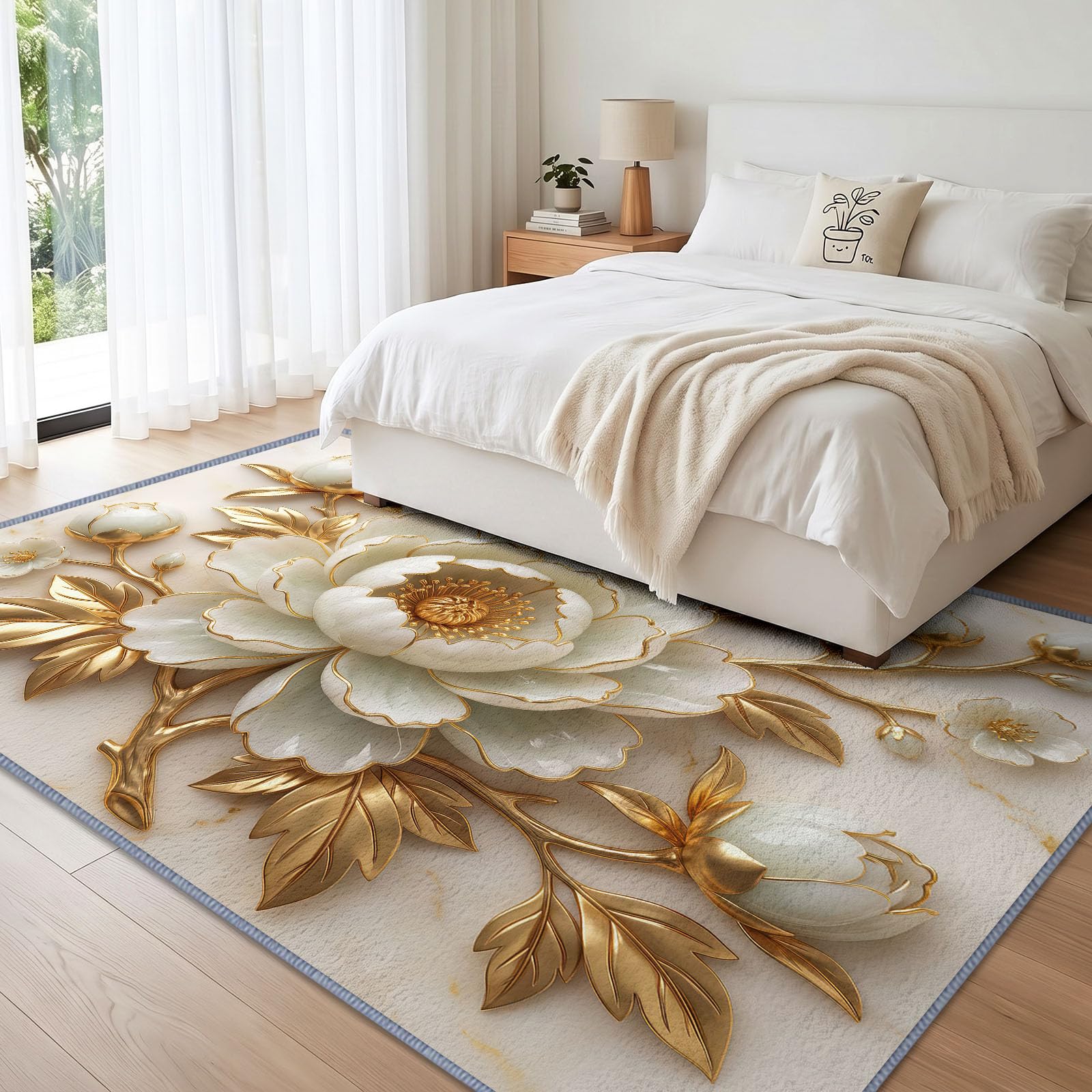 Genérico Cubiste Peonía Alfombra Salón 160x230 cm