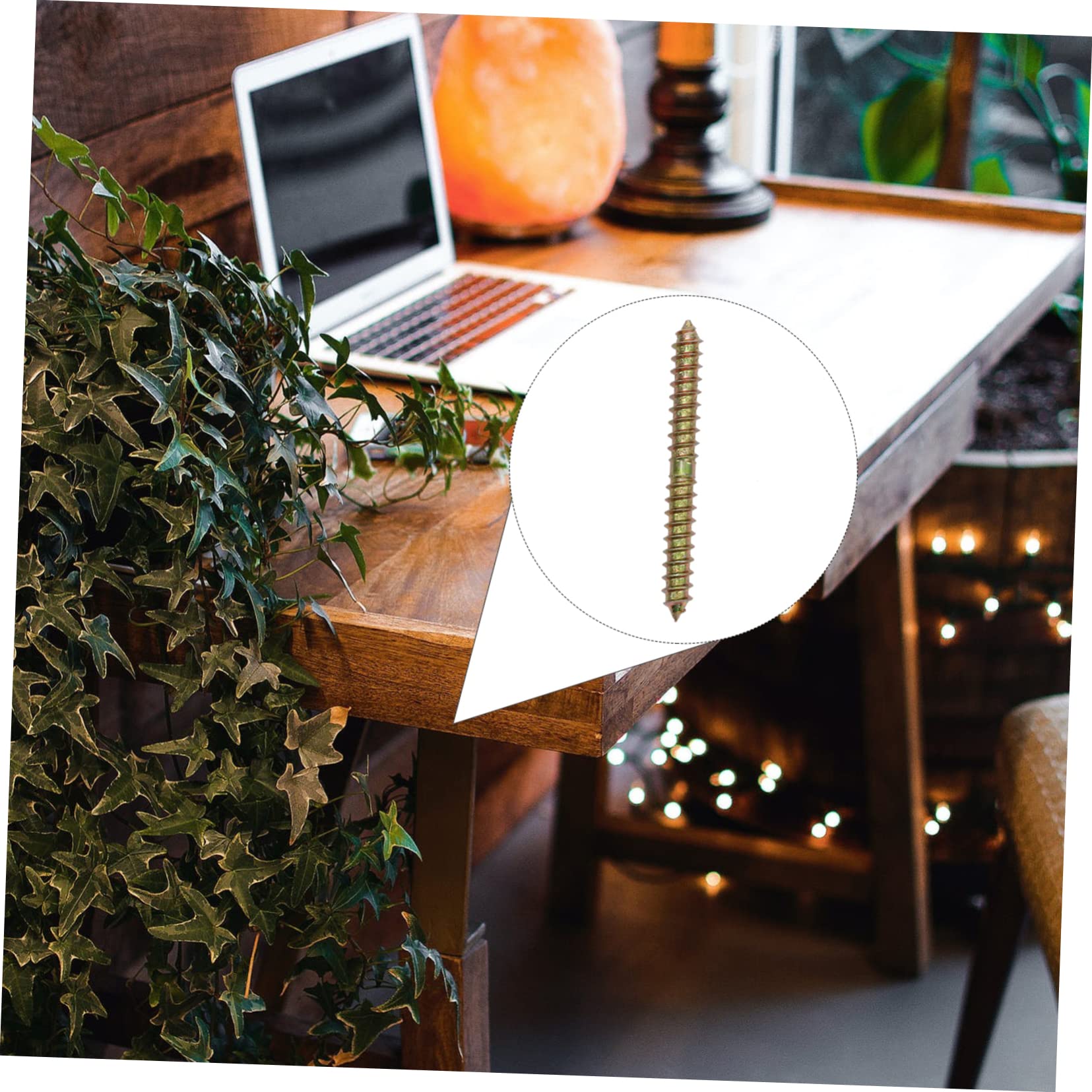 SOLUSTRE 40pcs Zinc Galvanized Self-Tapping Thread Screws Double-Headed for Wood to Wood Connections