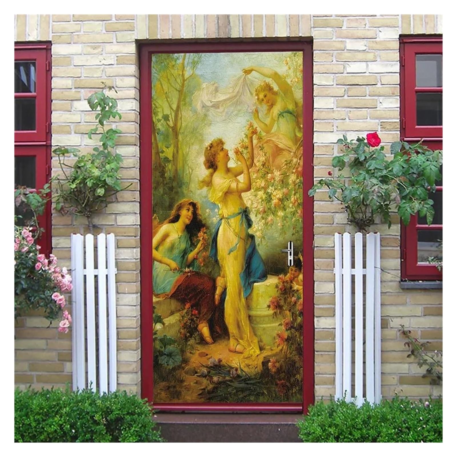 Peintures murales d'art pour portes : la solution moderne pour cacher une porte abîmée
