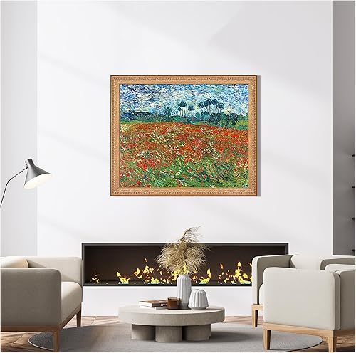 Miniatura 428 de A&T ARTWORK The Starry Night de Vincent Van Gogh. Tamaño del marco: 36 x 30 pulgadas, tamaño de la imagen: 30 x 24 pulgadas, reproducciones clásicas