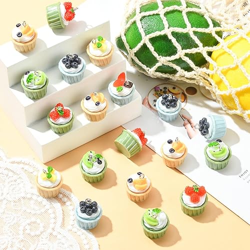 Miniatura 4 de LiQunSweet Encantos mágicos de plástico para postres de alimentos y flores de resina, No es una piedra preciosa