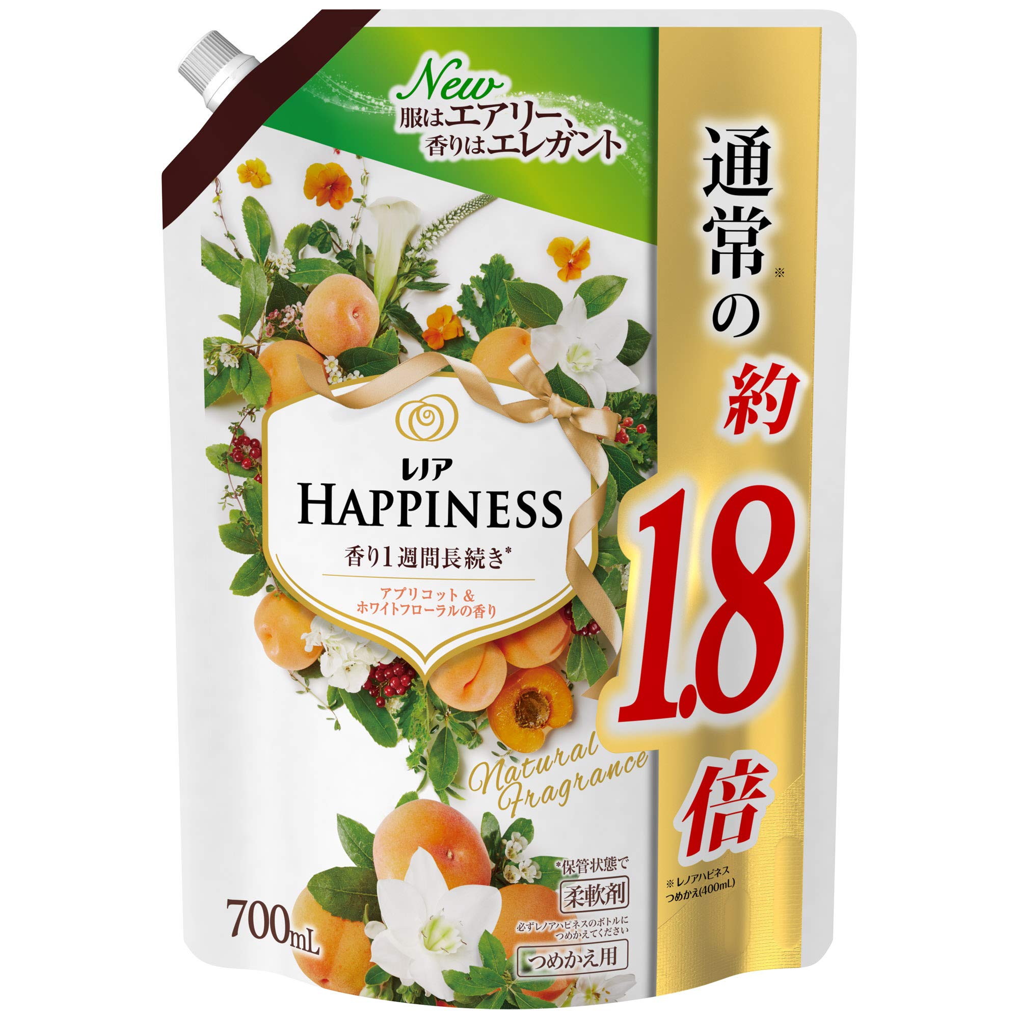 Amazon | レノア ハピネス 柔軟剤 アプリコット&ホワイトフローラル