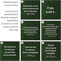 Vista 29 de HolyCowCanvas Personalized Canvas Baseball Stadium Map Tracker with Push Pins, Parks Bucket List, Customized Baseball Gift Stadiums Push Pin USA