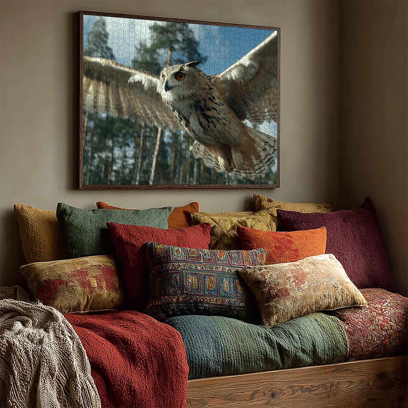 Puzzle Arte con Scatola Animale, Gufo Puzzle Legno 6000 Pezzi Adulti 179x105cm, Attività di Intrattenimento ad Alta Difficoltà, DIY Classici Gioco, Jigsaw Per Tutta La Famiglia, Estate Regalo, 5-6232