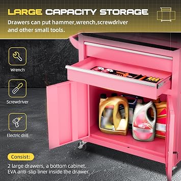 8-Drawer Heavy-Duty Tool Chest with Lock