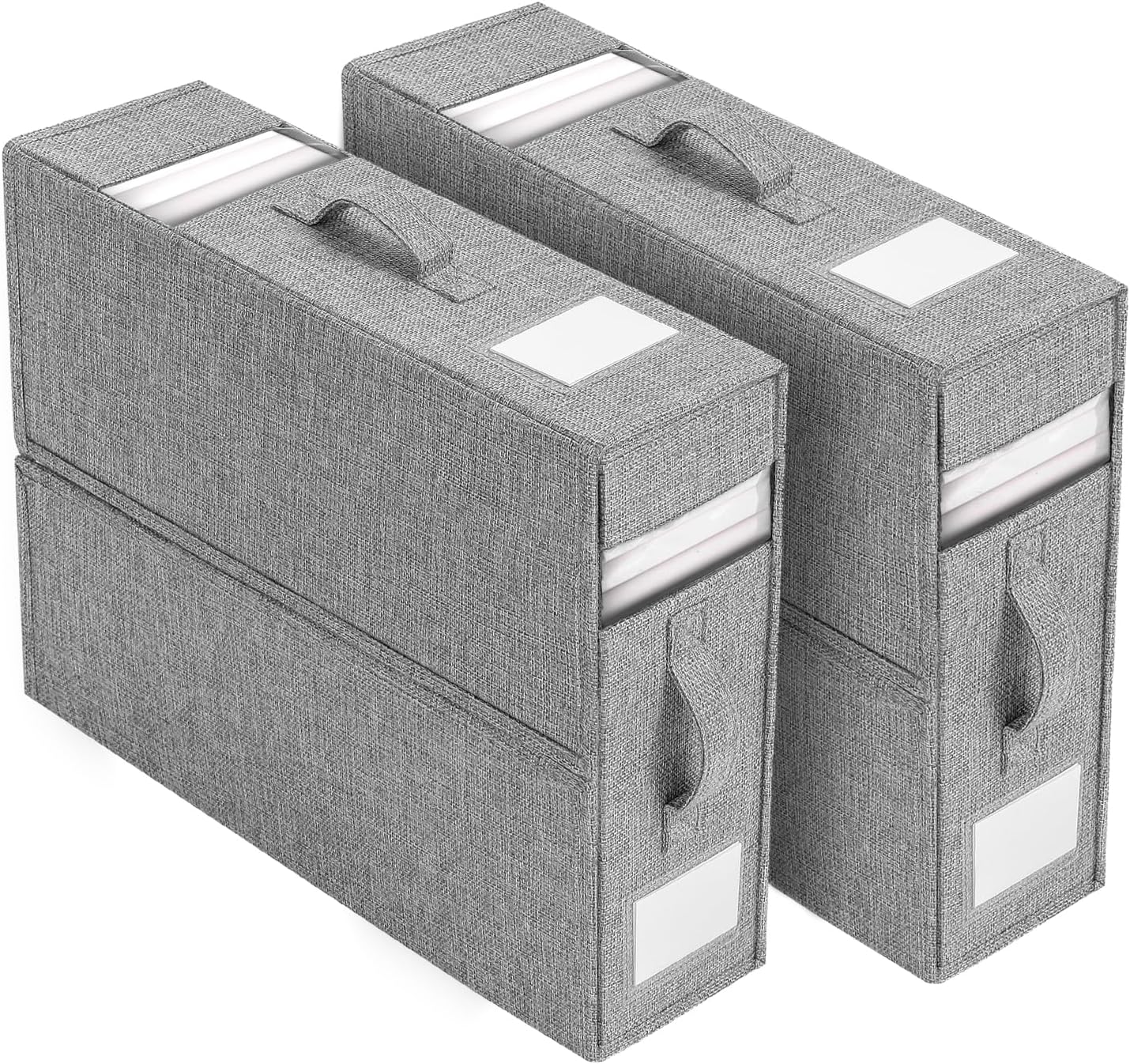 Bed Sheet Organiser, 2 Pack Storage Bags for Bedding with Handles