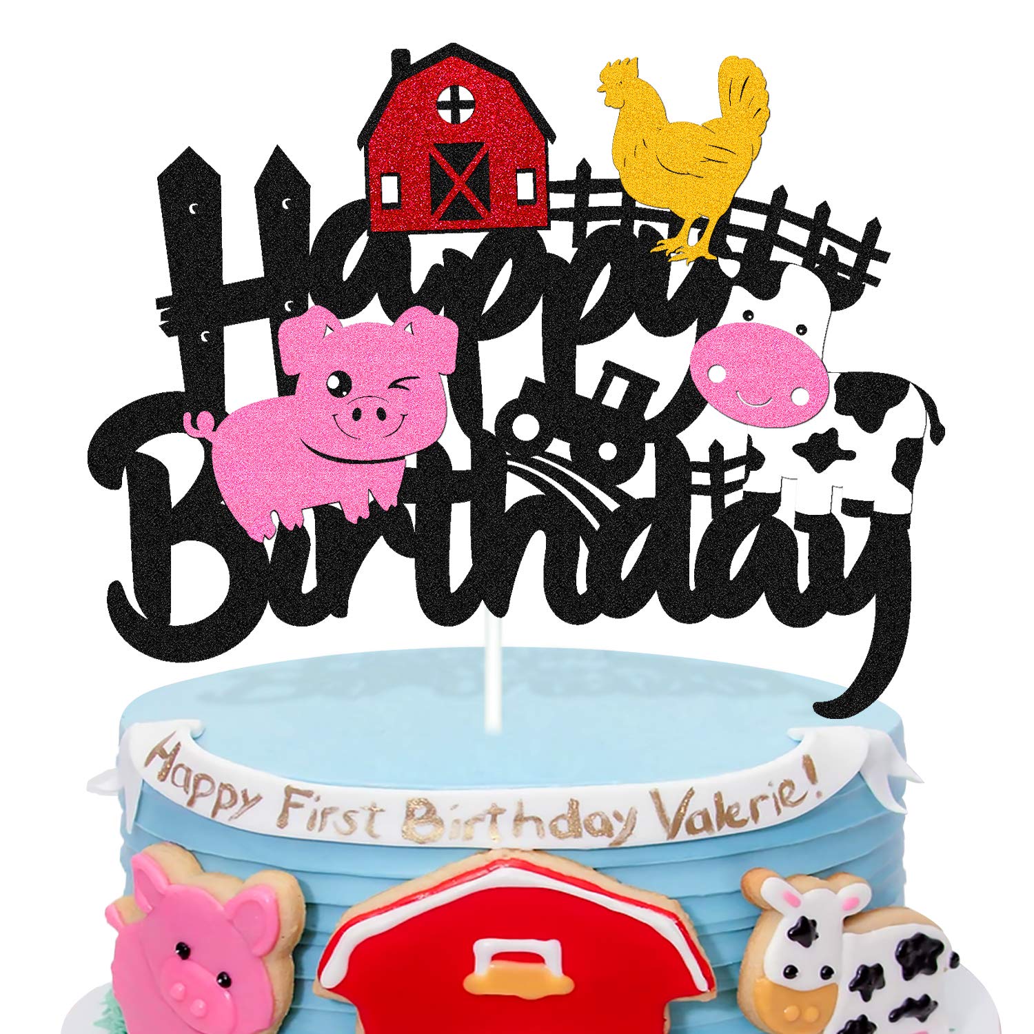 Buy Farm Cake Topper Ranch Dairy Farm Animals Sanctuary Pig Chicken