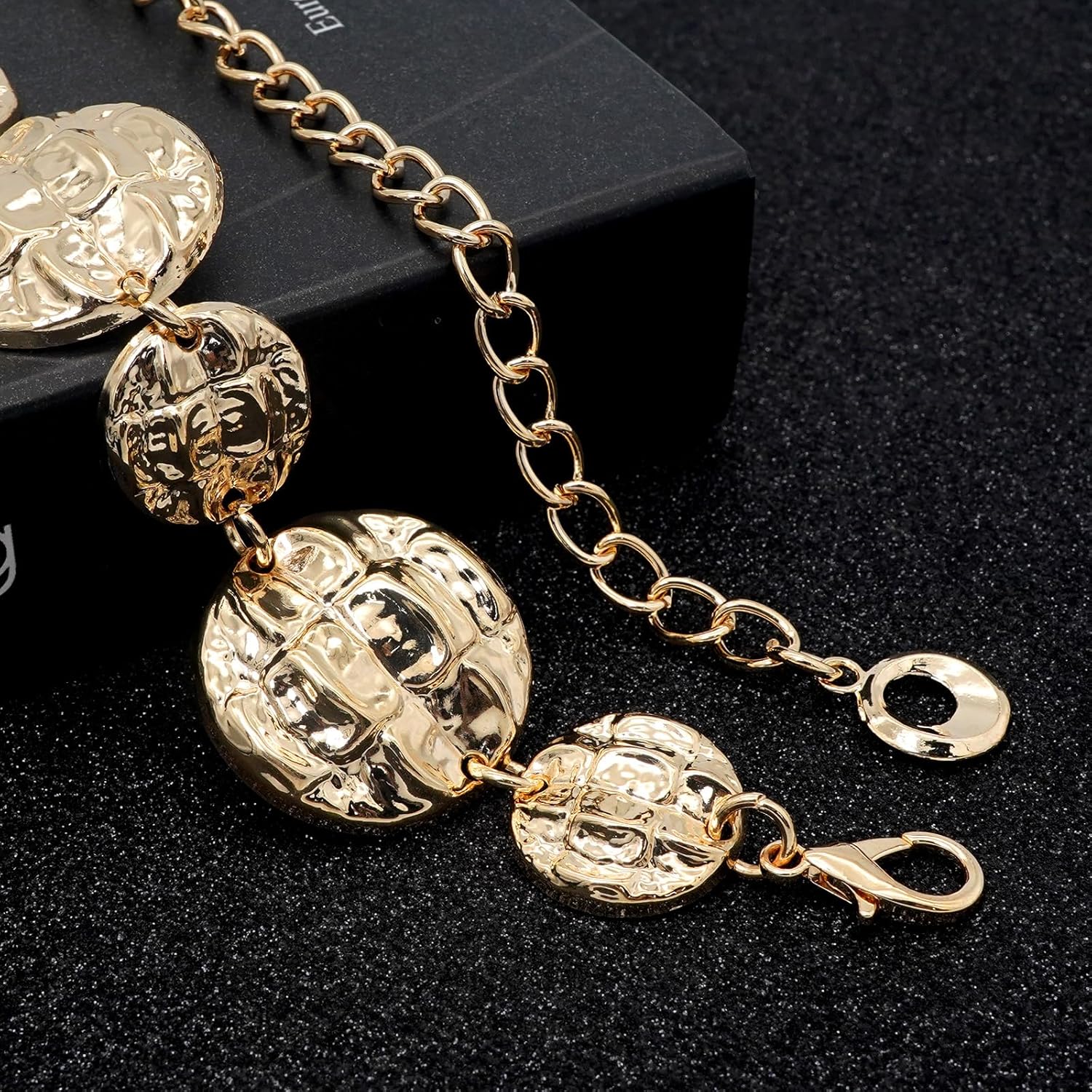 LIMHOO Women's Metal Waist Chain Belts Gold Silver Link Belt for Dresses - Image 5