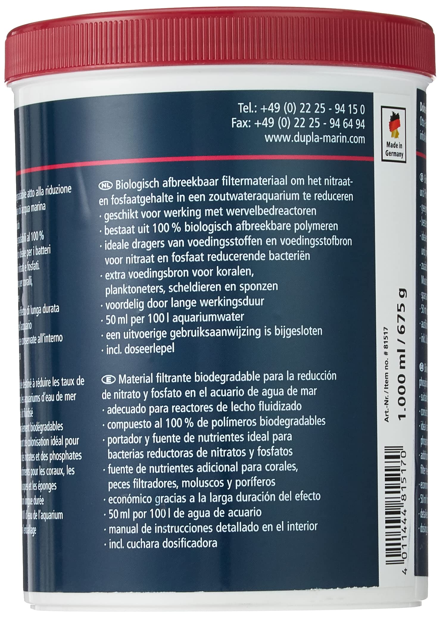 Dupla Marin 81517 Biopellets NP, 1000 ml - 675 g