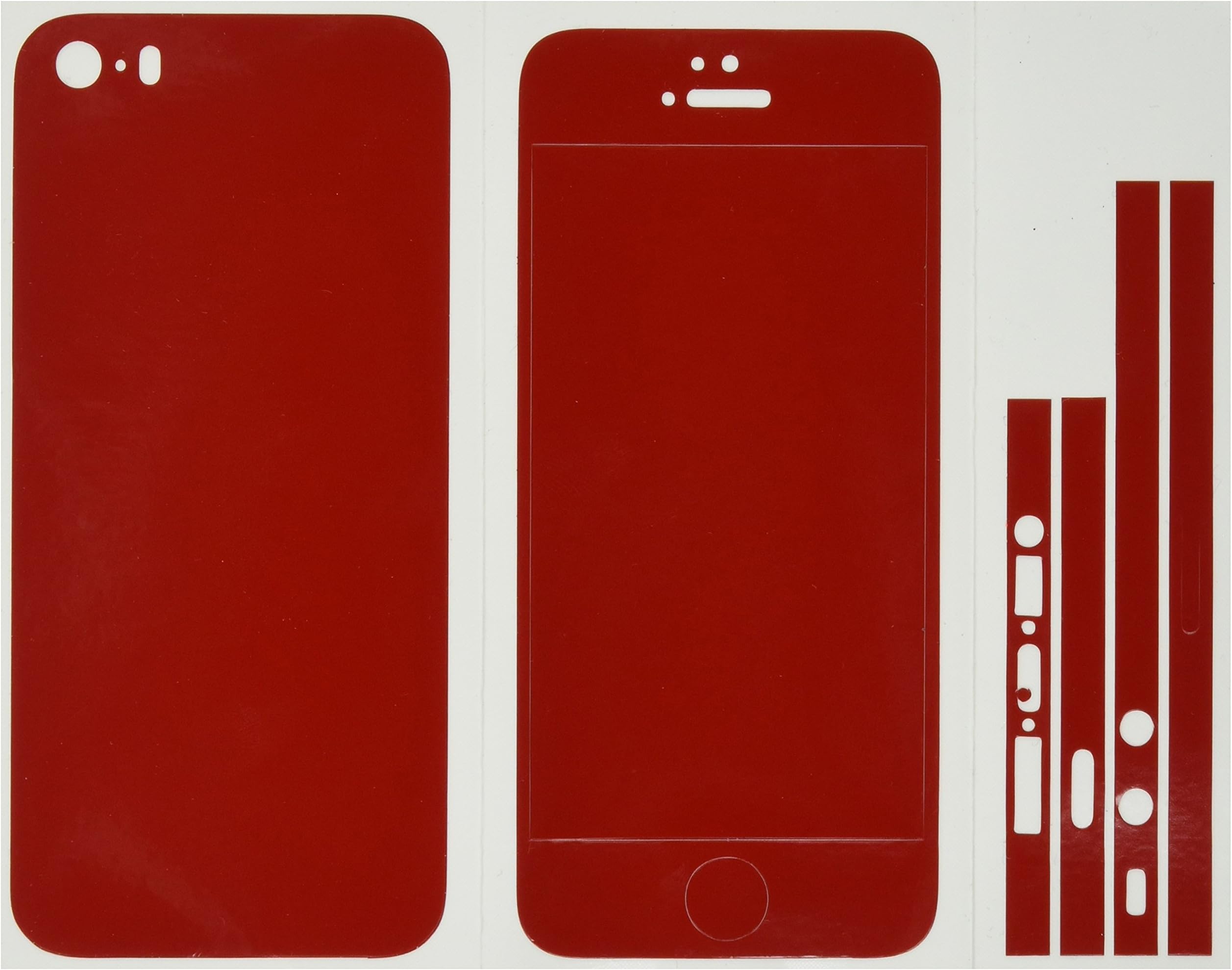 Slickwraps Color Collection Protective Film for iPhone 5s - Red - Skin - Retail Packaging - Red