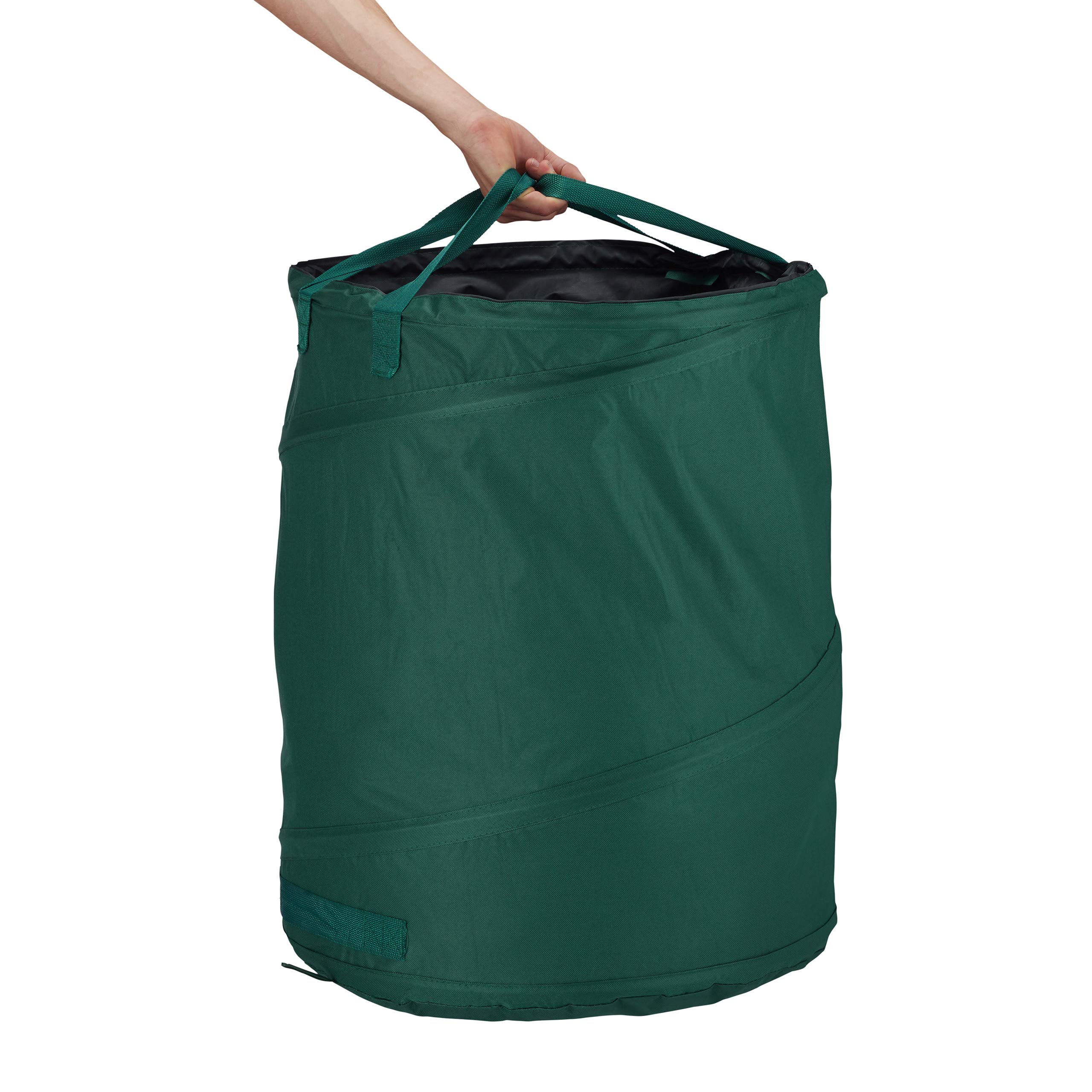 Relaxdays Sacchi per Foglie Pop Up, Set da 3, per Fogliame e Rifiuti da Giardino, 160 l, Autoportante, ∅: 55 cm, Verdi