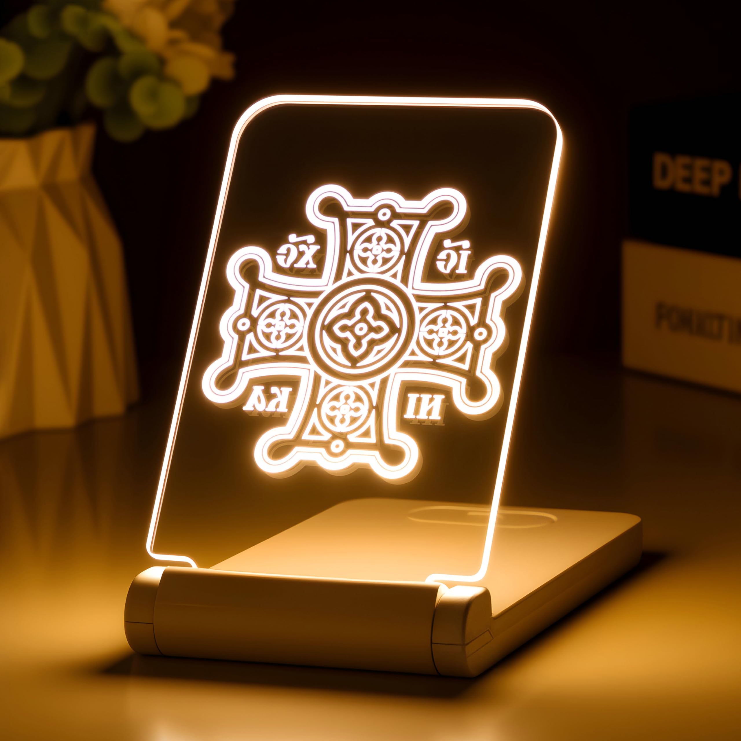lacte & melle Luz nocturna LED recargable, regulable, portátil, acrílica, regalo cristiano para miembros de la iglesia, Navidad, día de Acción de Gracias, Día de la Madre