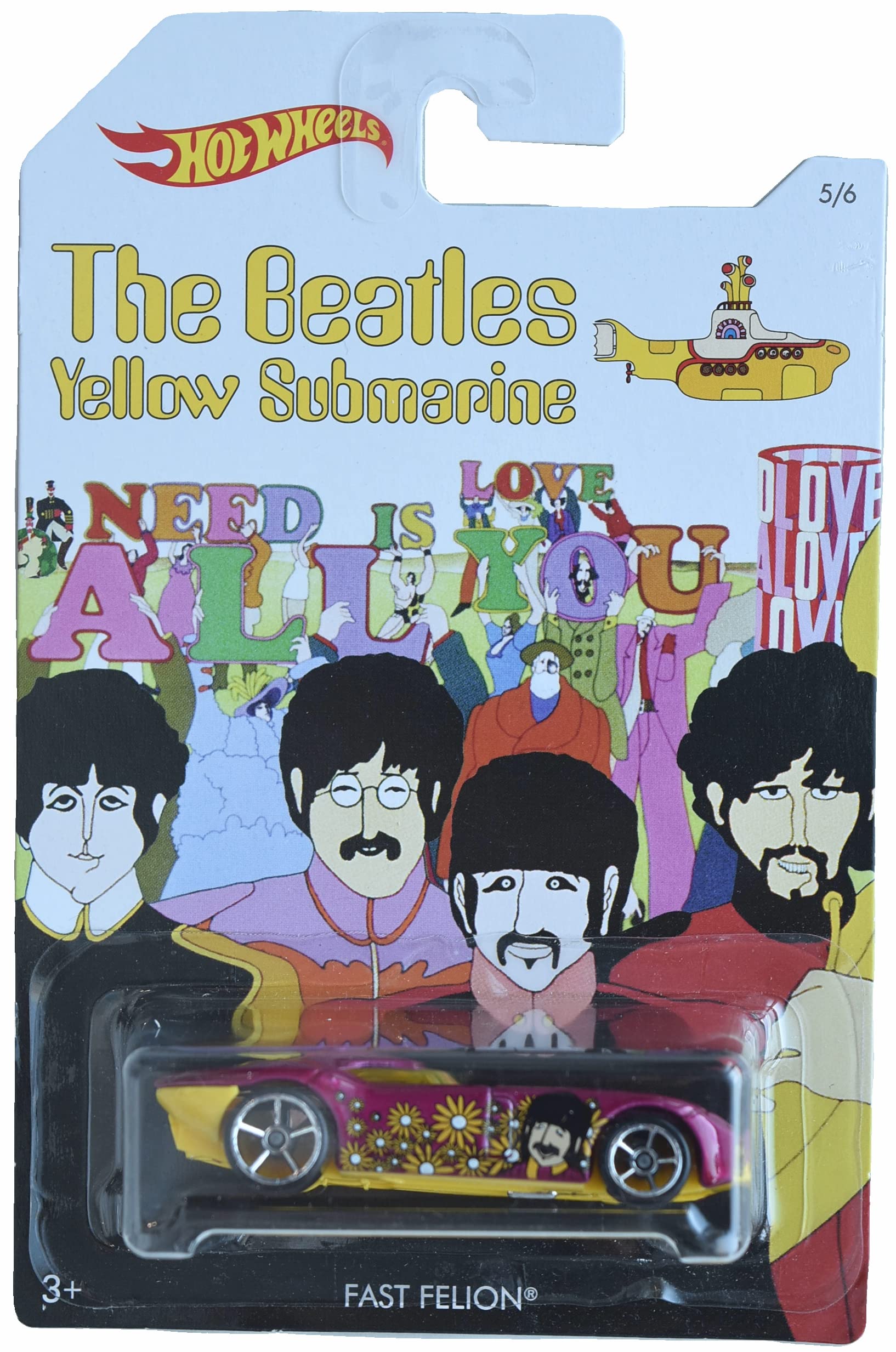 Amazon.com: Hot Wheels Fast Felion, The Beatles Yellow Submarine 5