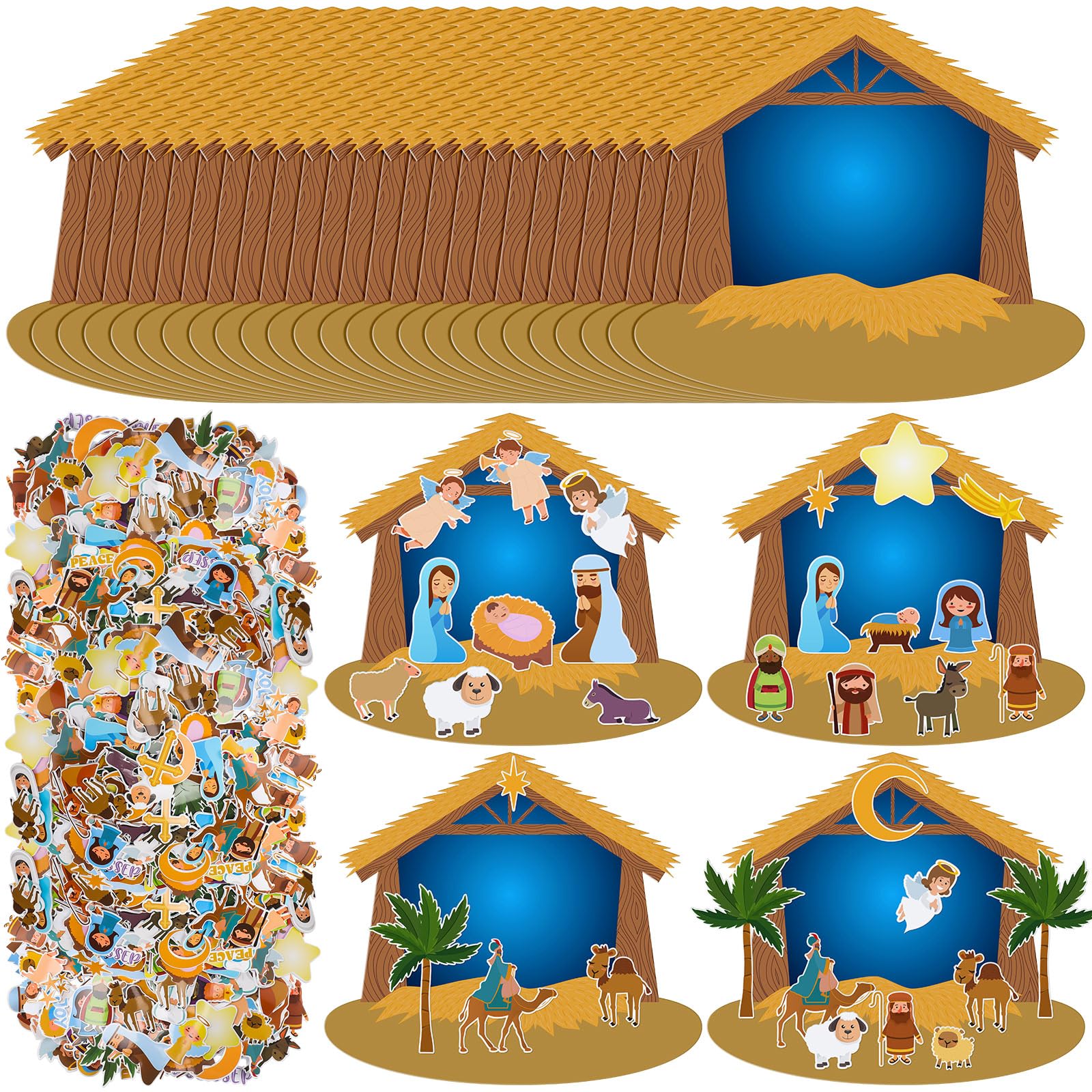 Buy Zhanmai 632 Pcs Nativity Foam Stickers Crafts for Kids Make a