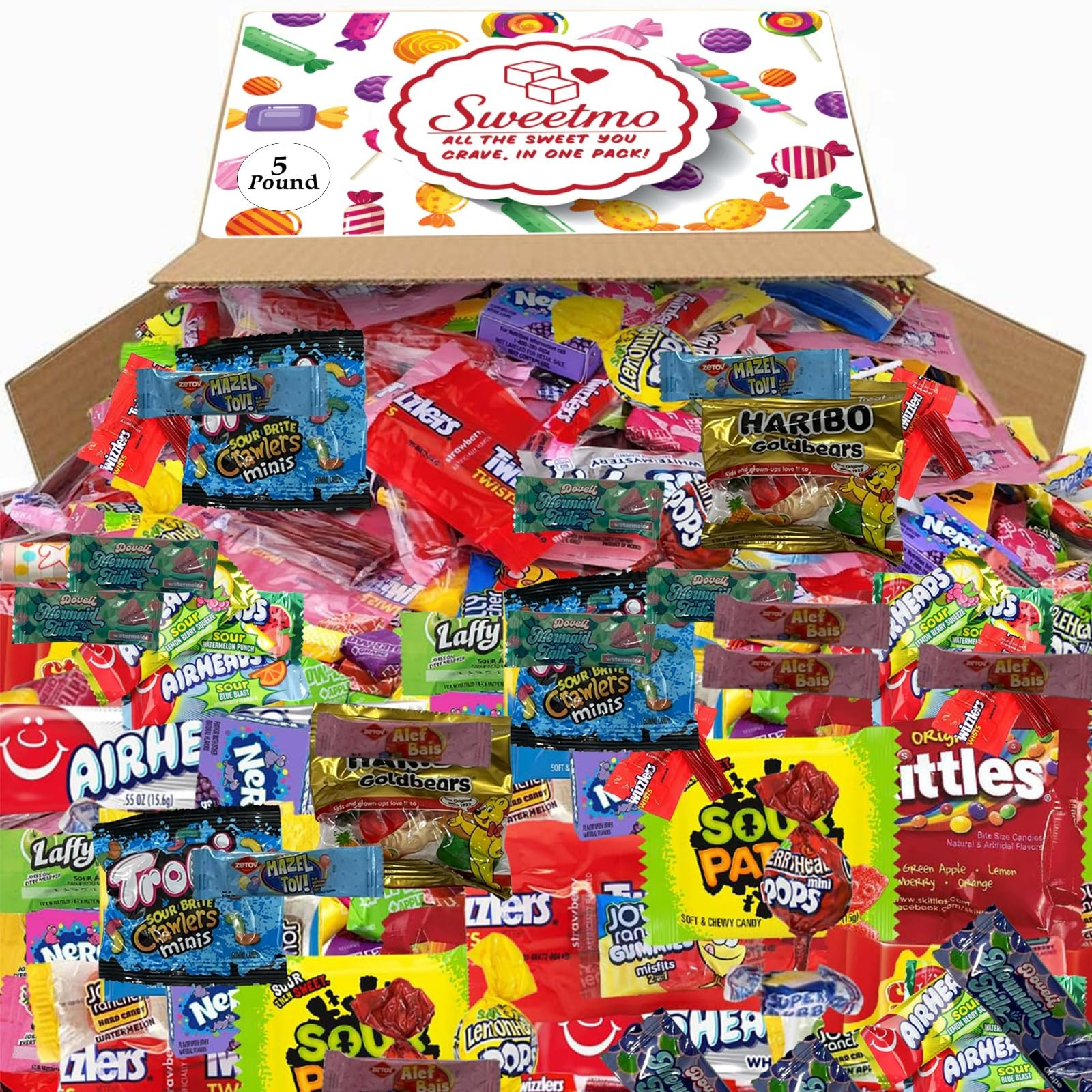 Bulk Candy Individually Wrapped - 5 Pounds candy variety pack, Big Bulk Candies for Pinatas, Gifting, Christmas, Hollidays, Birthdays, Offices, Gift