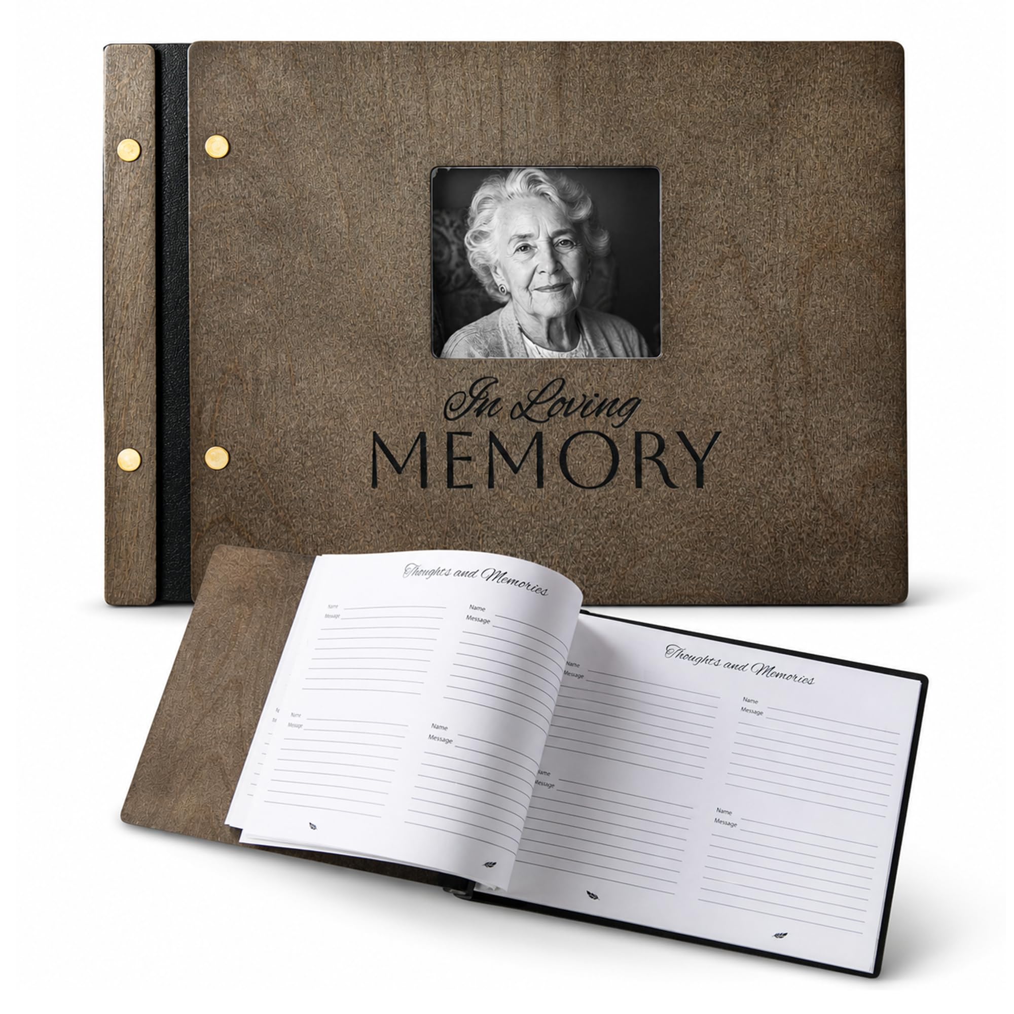 Hardcover Funeral Condolences Book for Celebration of Life - 480 Entries