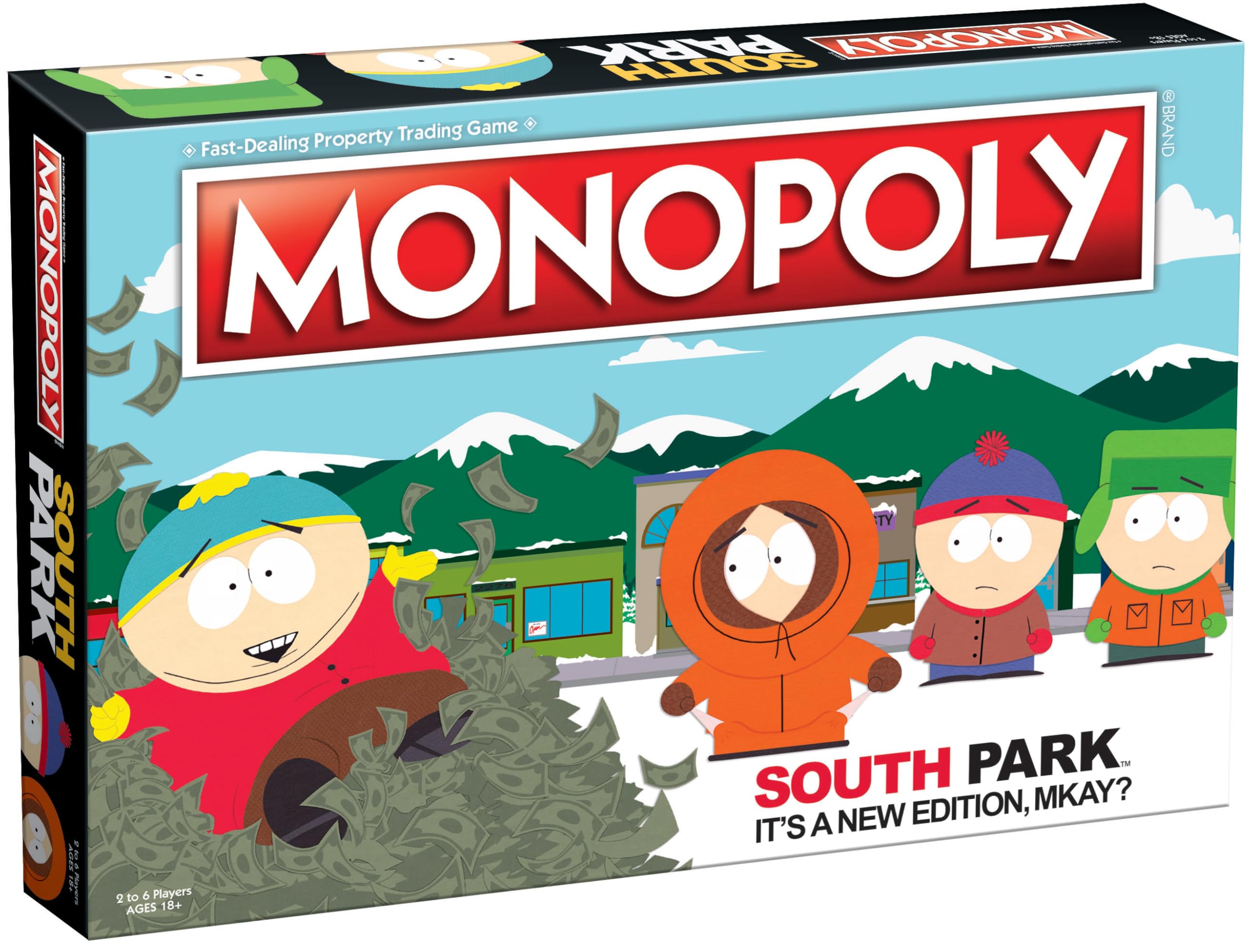Monopoly South Park | Based on Comedy Central South Park Show | Featuring Familiar Locations, Episodes, and Characters | Officially-Licensed & Collectible Monopoly