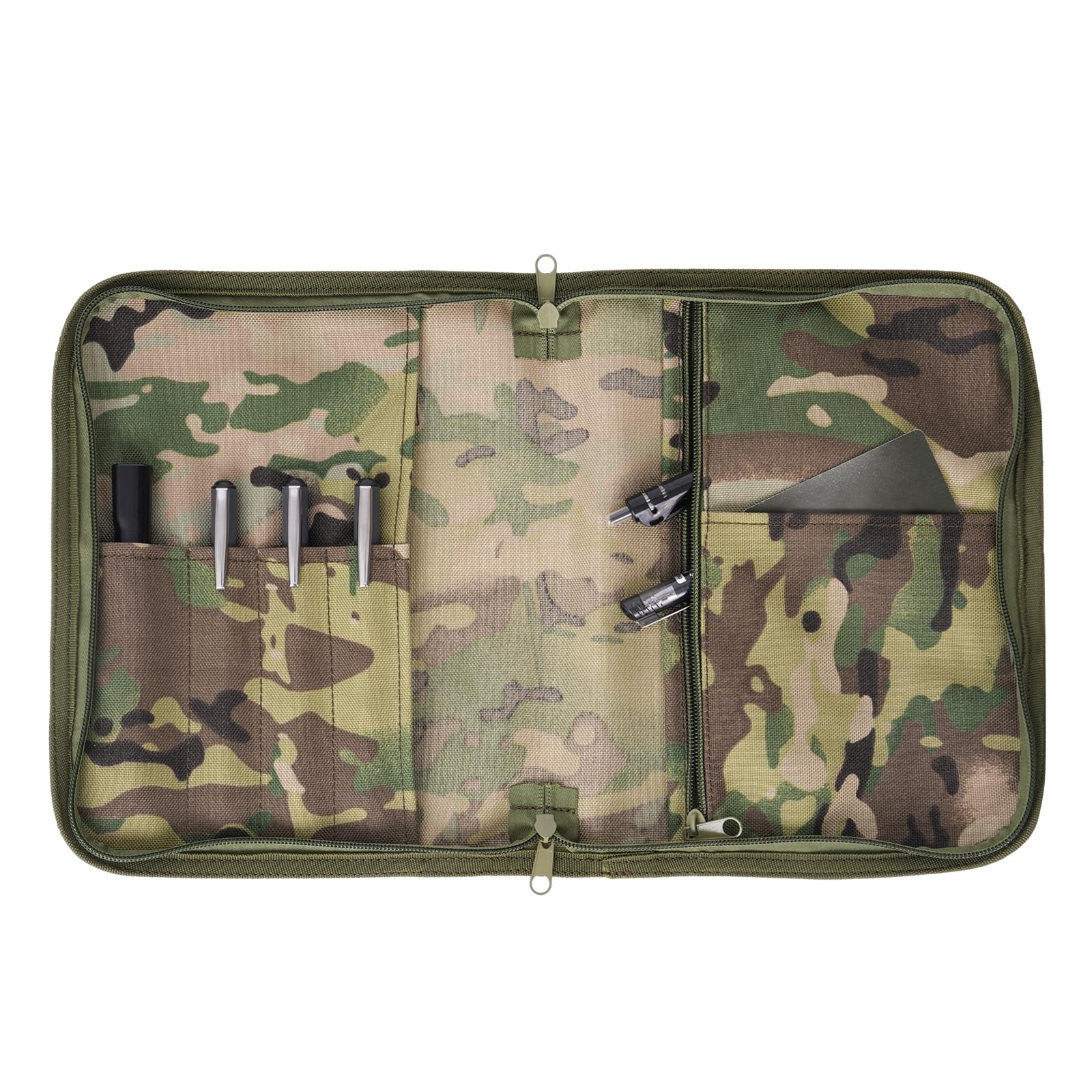 Amazon | A5バインダーカバー、ファスナー付きのアーミー