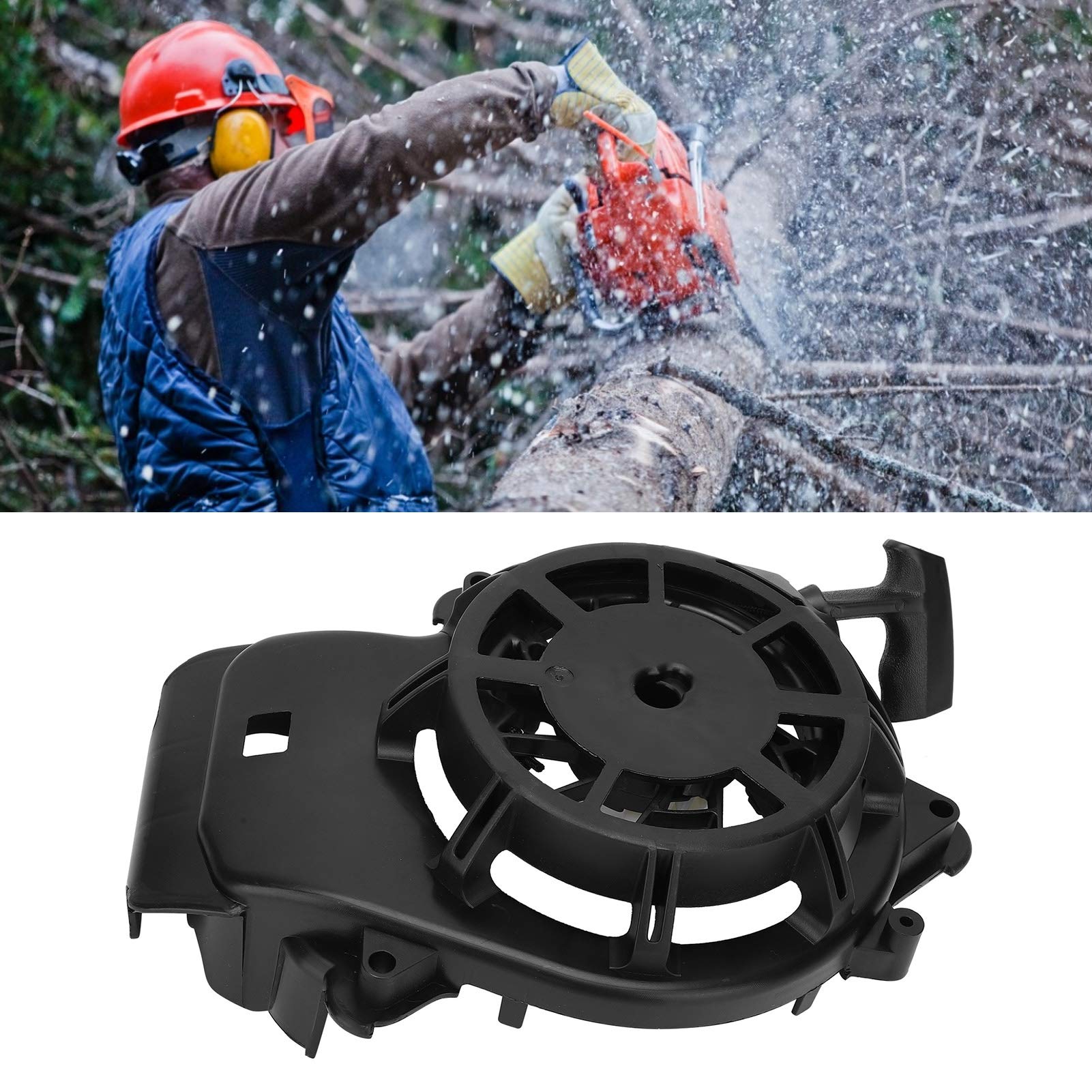Rasenmäher Starterseil-Gehäuse,Zugstarter für Briggs für Stratton Zugrücklaufstarter Pvc Zugrücklaufstarter 594062 für Briggs für Stratton 093J02 Gartengeräteteile