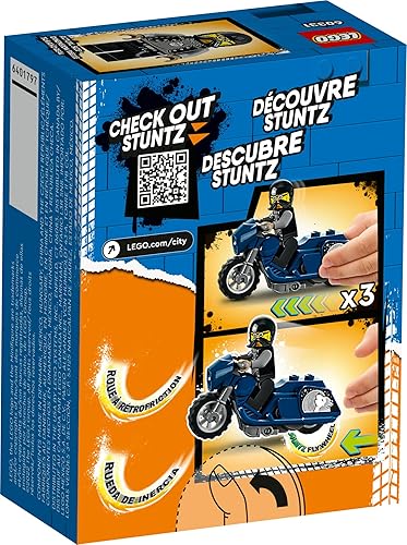 Miniatura 4 de LEGO City Stuntz Touring Stunt Bike 60331 - Juego de juguetes de construcción; bicicleta de volante para niños, niñas y niños a partir de 5 años (10