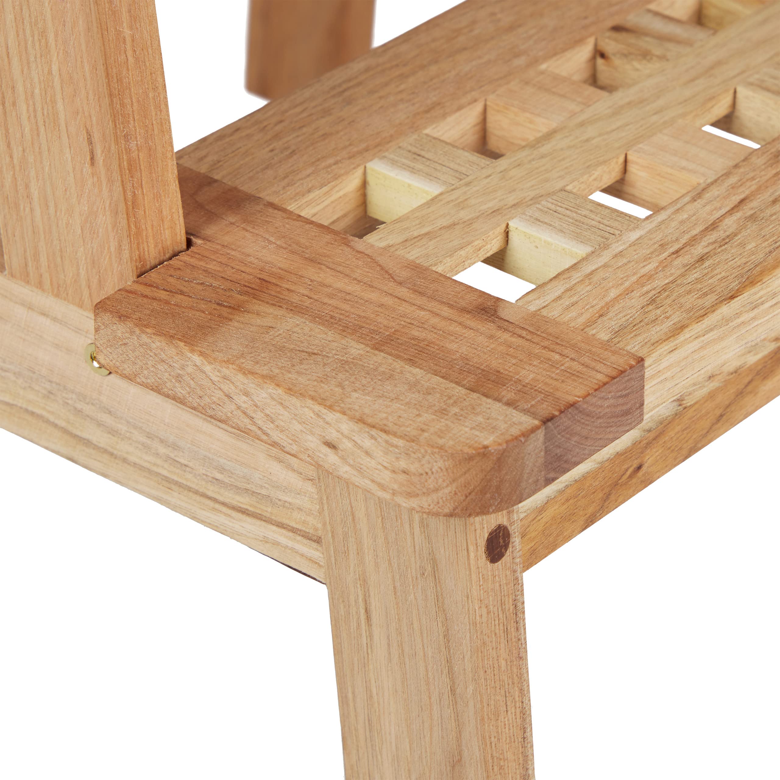 Relaxdays Sgabello a Scaletta in Legno di Noce, 2 Gradini, Rialzo per Bambini, fino a 60 kg, 47 x 38 x 38 cm, Naturale