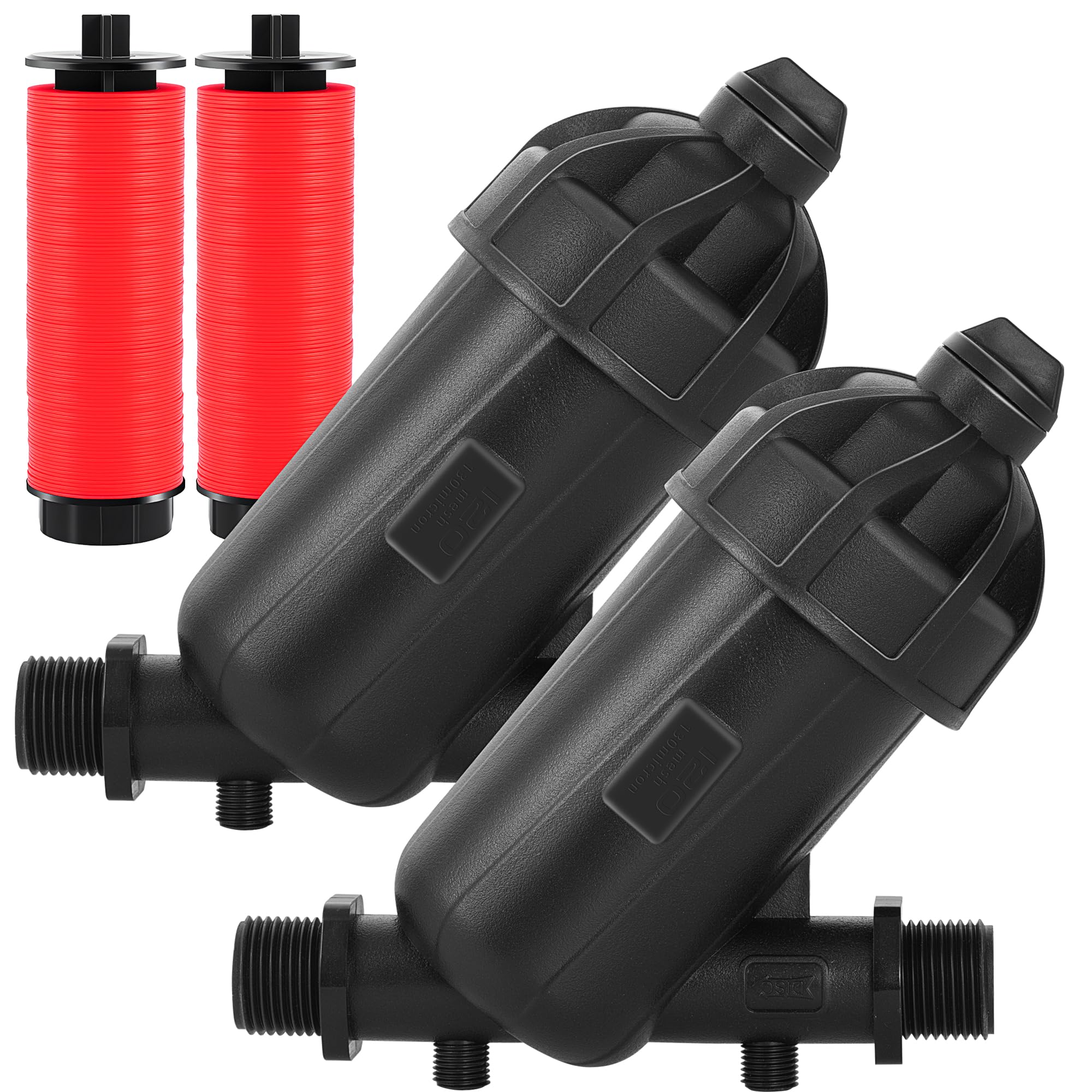 Photo 1 of 2 PCS US Standard 3/4" Drip Irrigation Disc Y Filter 120 Mesh 130 Micron USA Garden Hose 3/4 Inch GHT Male Thread Inline Irrigation Water Disc Filter Drip Irrigation Filter for Garden