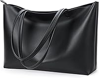 KALIDI Faux Leather Tote Bag for Women - Zipper Shoulder Satchel Purse, Large Casual Handbag for Work College Dating