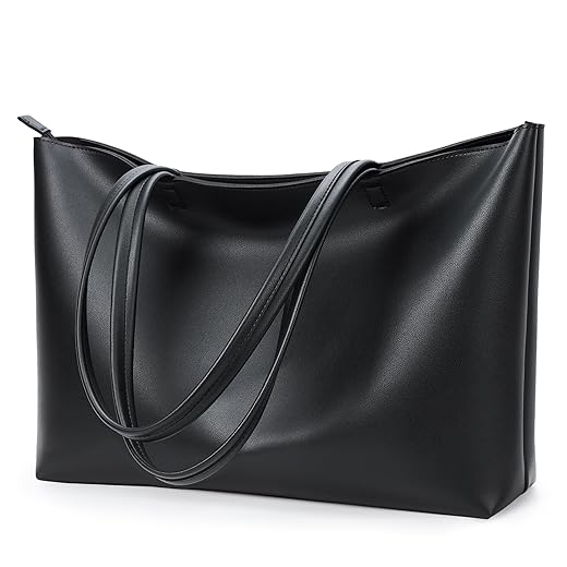 KALIDI Tote Bag Zipper Shoulder Bag Faux Leather Purses Satchel for Women Casual Handbag Work Dating College