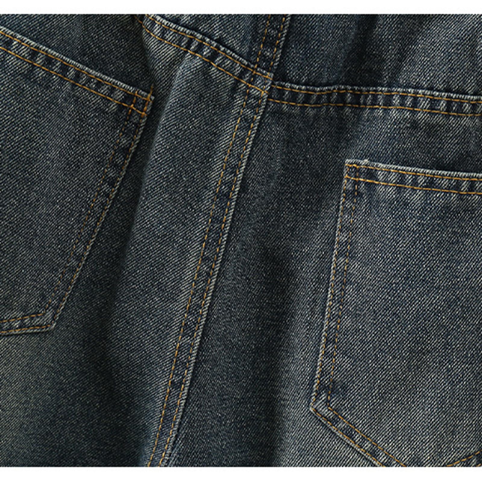 Genérico Pantalon Vaquero Niña - Niñas Otoño E Invierno Más Bolsa De Lana Fregona Pantalones De Pierna Ancha Pantalones Vaqueros Grandes para Niños Pantalones Rectos Sentido del Diseño