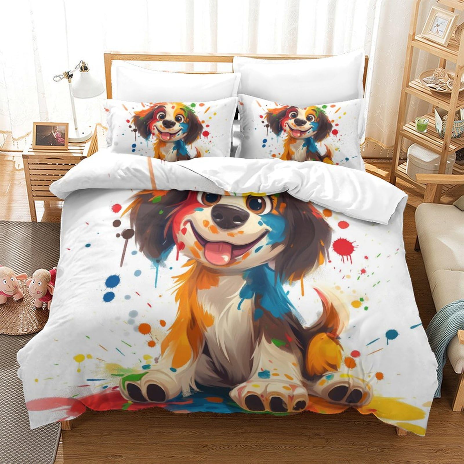 Parure de lit enfant motif chien pour transformer la chambre en un cocon de douceur