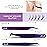 SIVOTE Eyelash Extension Tweezers Fiber Tips, Set of 6, Curved, Dolphin, 90 Degree 45 Degree, Volume Boot & Slight Curved Tweezer, Purple