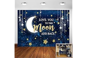 Avezano Love You to the Moon and Back Baby Shower Backdrop