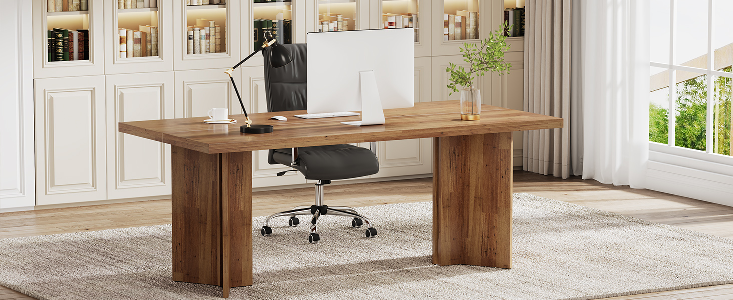 Amazon.com: Tribesigns 63-inch Executive Desk, Vintage Office