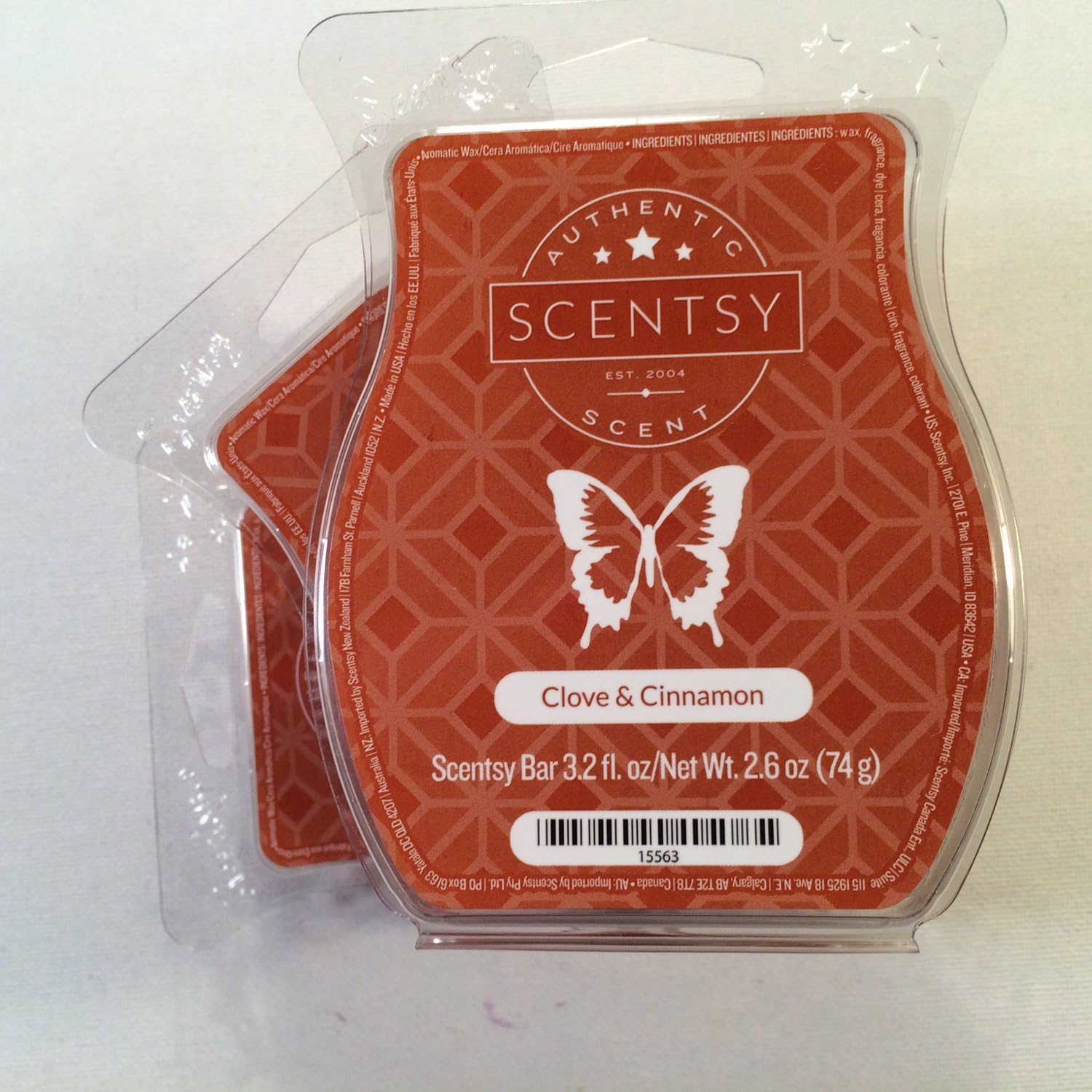 Scentsy, Clove and Cinnamon, Wickless Candle Tart Warmer Wax 3.2 Oz Bar,  3-pack (3)