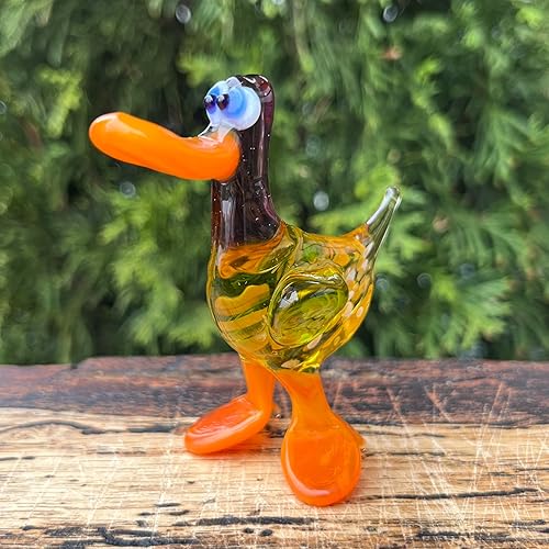 Miniatura 5 de Glass Duck Figurine  Hand-Blown Murano-Style Miniature  Collectible Duck Ornament for Shelf or Desk  Gift for Animal Lovers & Home Décor