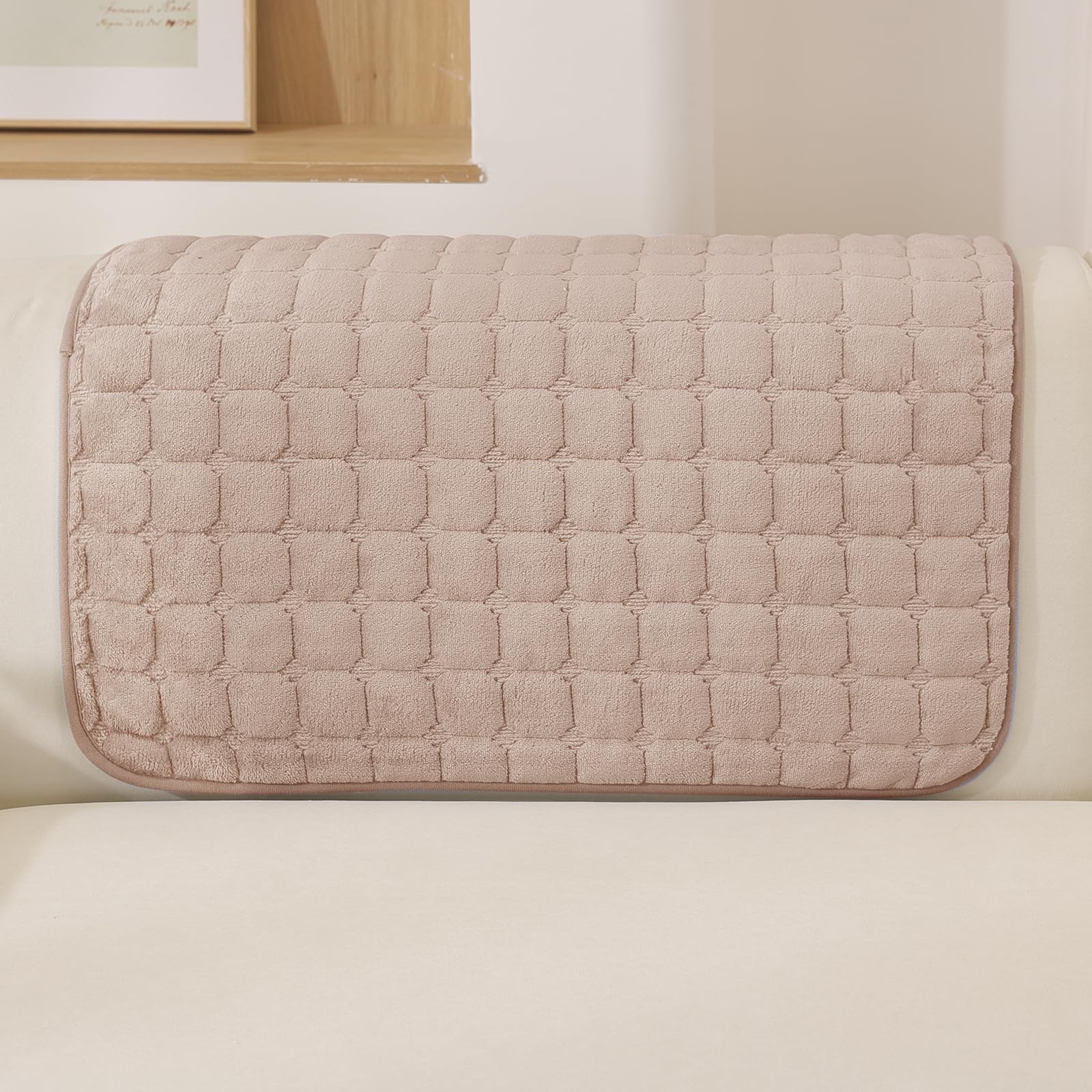 MAXIJIN Pet Armrest Cover, Soft Thick Backrest Cover (Champagne, 70×70cm) — image 1