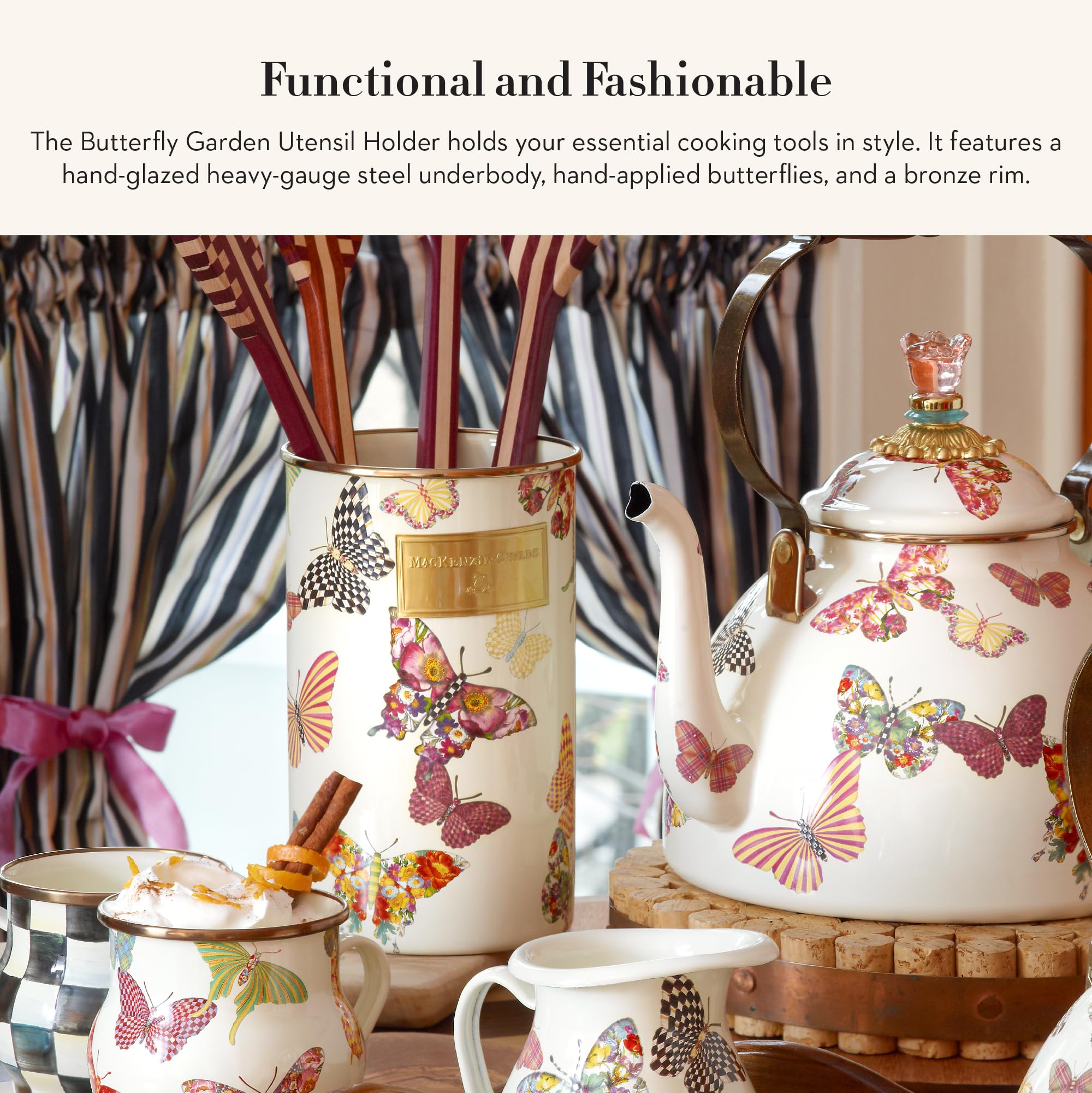 新作 マッケンジーチャイルズ 蝶 花柄　ソルト・ペッパー入れセット 新作 マッケンジーチャイルズ 蝶 花柄 ソルト・ペッパー入れ