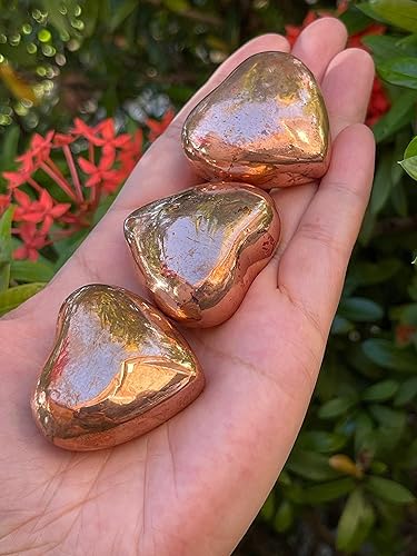 Miniatura 6 de GAF TREASURES Venta al por mayor Corazones de cristal, Corazones hinchados de cristal pulido, Piedra de palma de cristal, Piedra de preocupación,