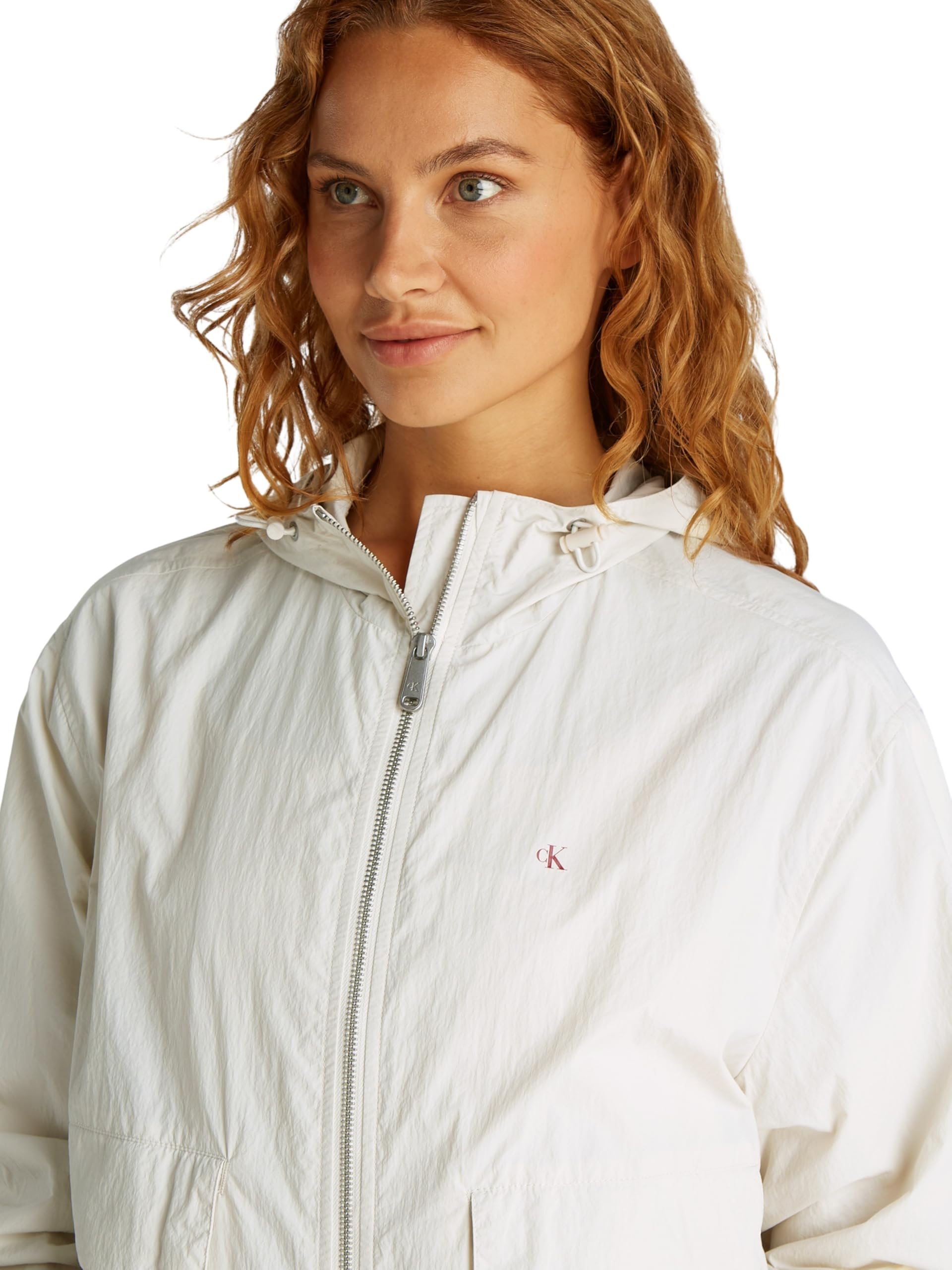 Calvin Klein Cotton Nylon Windbreaker Jacket J20j225210 Chaqueta cortavientos Mujer