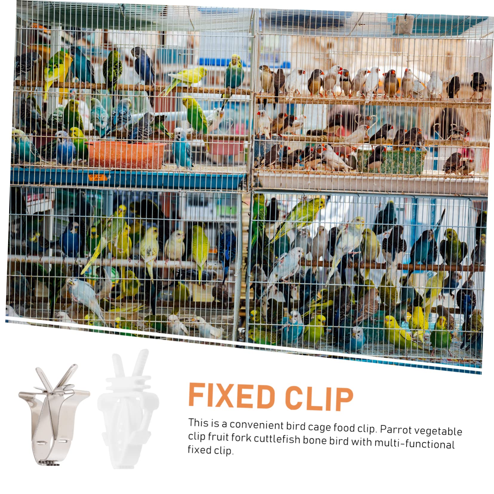 BESPORTBLE 20pièces Supports Alimentaires pour Oiseaux Clips Fixateurs De Fruits Et Légumes pour Cage à Oiseaux Accessoires pour Perroquets